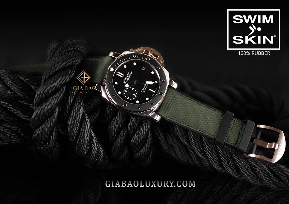Dây cao su Rubber B dành cho đồng hồ Panerai Luminor và Luminor Marina size 44mm - SwimSkin® Ballistic