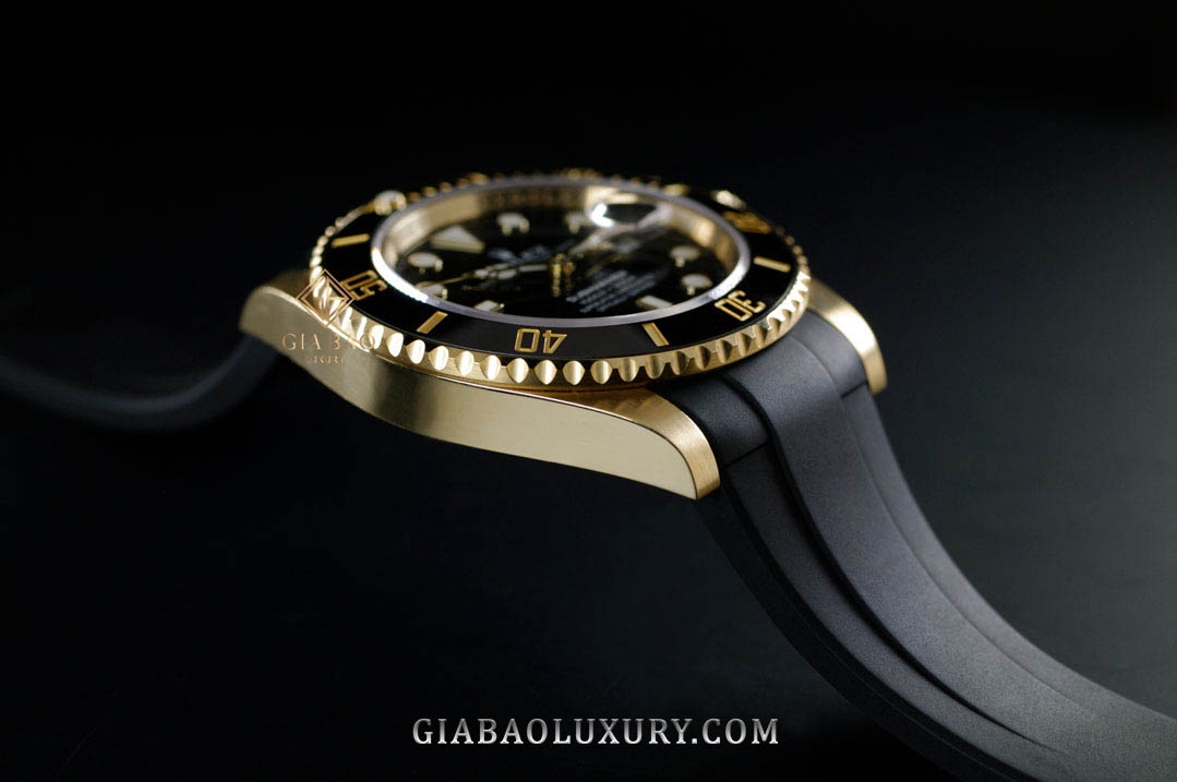 Dây Rubber B Glidelock Edition cho Rolex Submariner Ceramic 126610LN, 124060LV, 126613LB, 126619LB