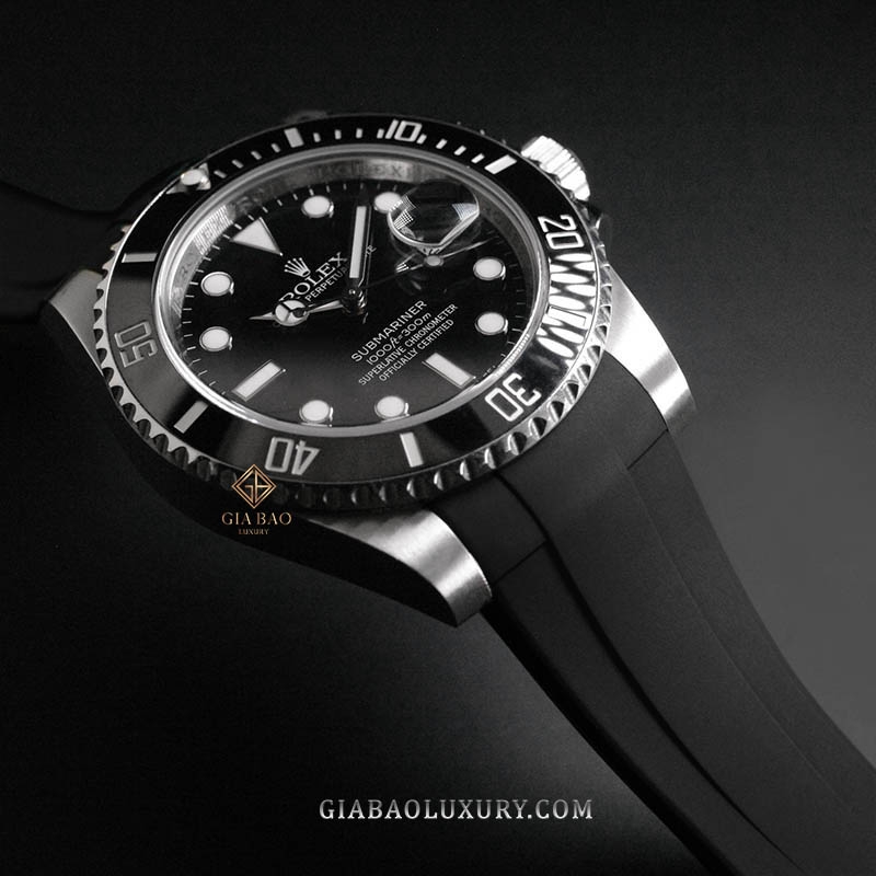 Dây cao su Rubber B cho đồng hồ Rolex Submariner Ceramic 126610 - Tang Buckle Series