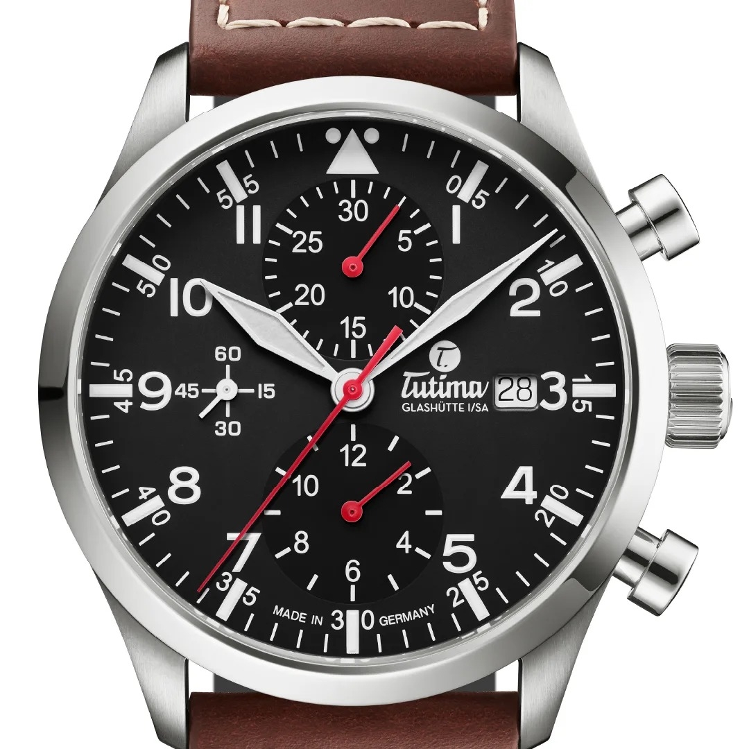 Tutima Flieger Legacy, Ref no 6405-01 mặt số màu đen