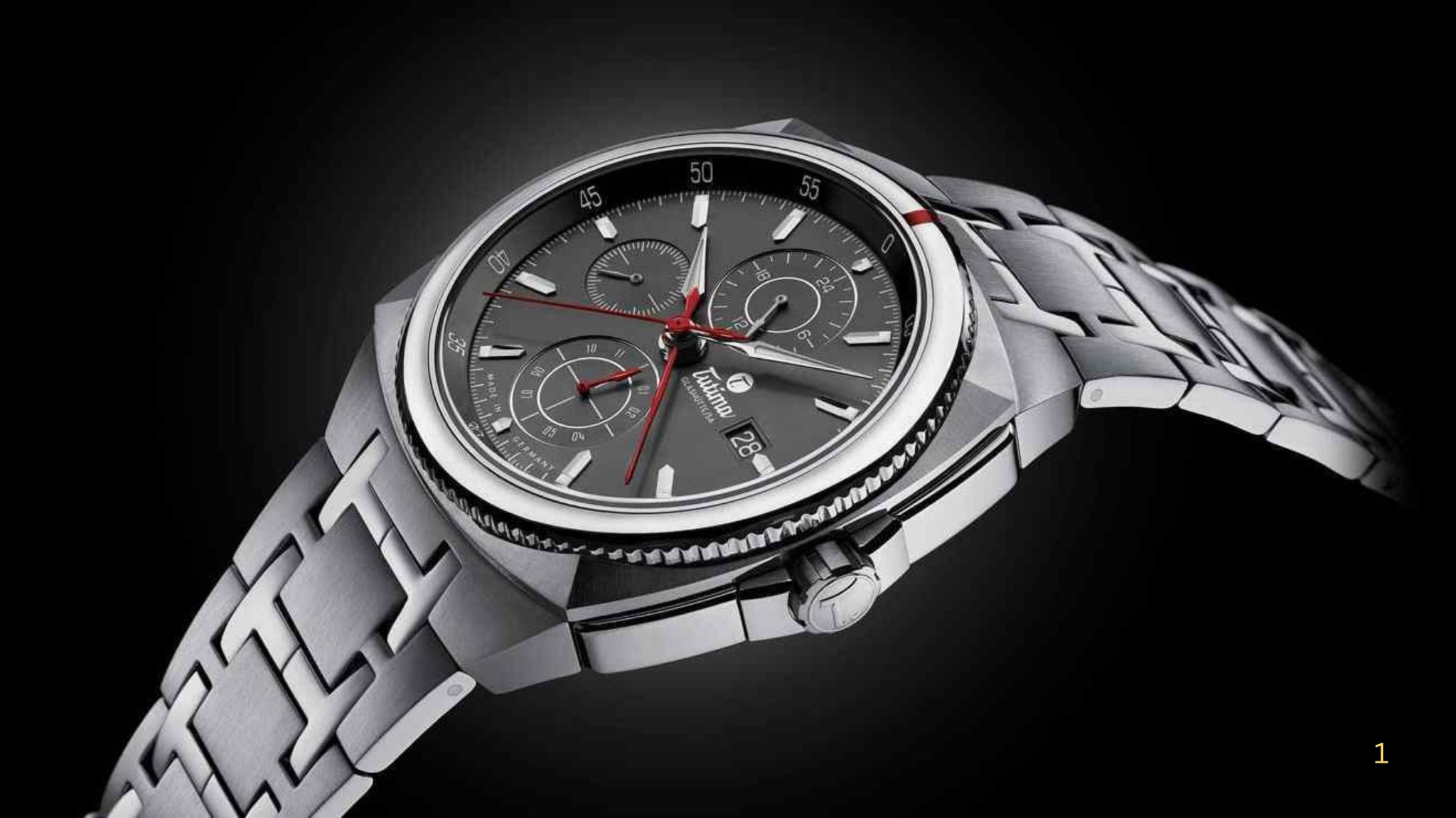 Tutima Saxon One, Ref no 6422-01 mặt số than Anthracite