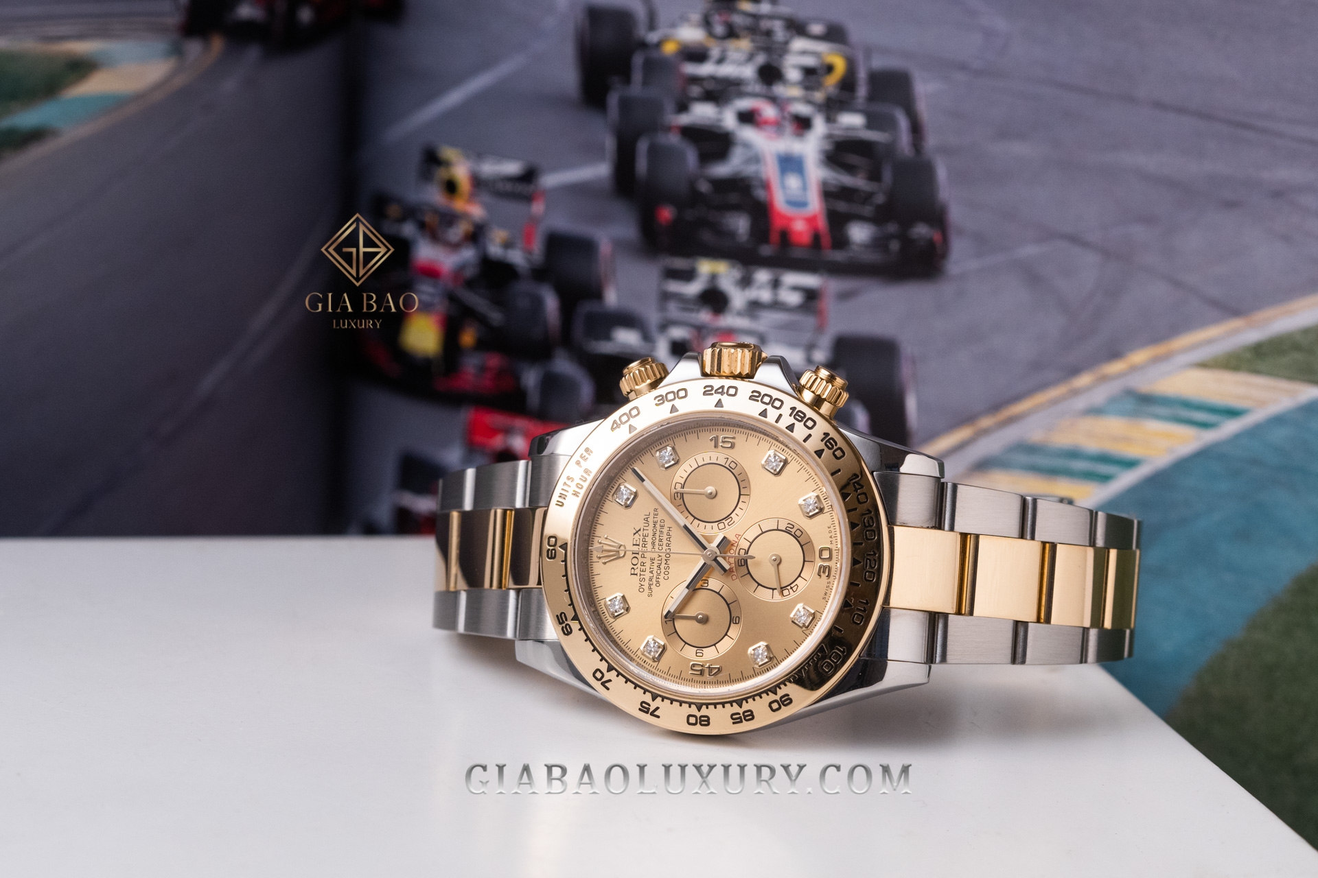 Đồng Hồ Rolex Cosmograph Daytona 116503 Mặt Số Champagne Nạm Kim Cương