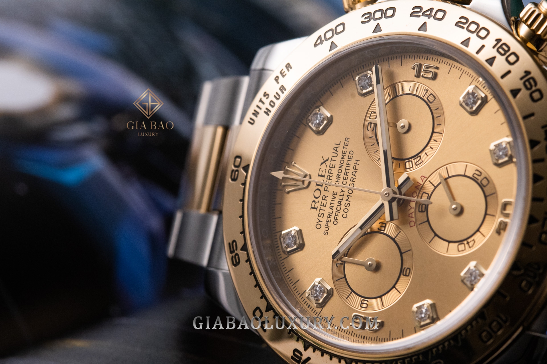 Đồng Hồ Rolex Cosmograph Daytona 116503 Mặt Số Champagne Nạm Kim Cương