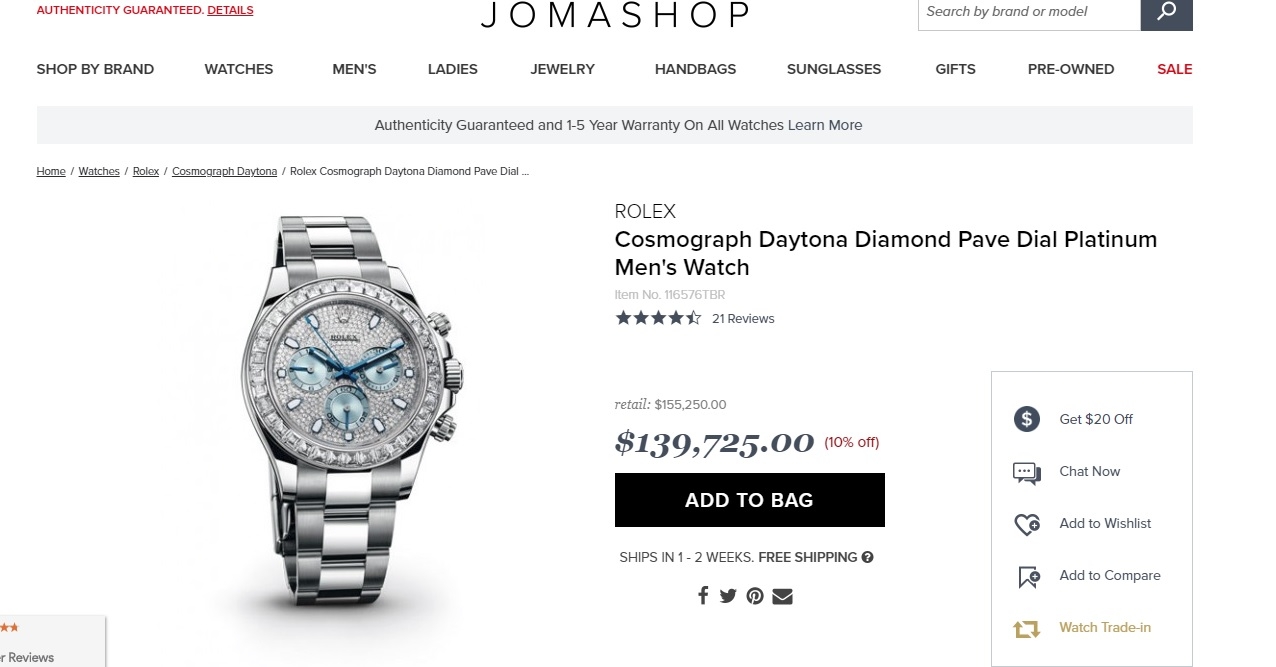 Đồng Hồ Rolex Cosmograph Daytona 116576TBR