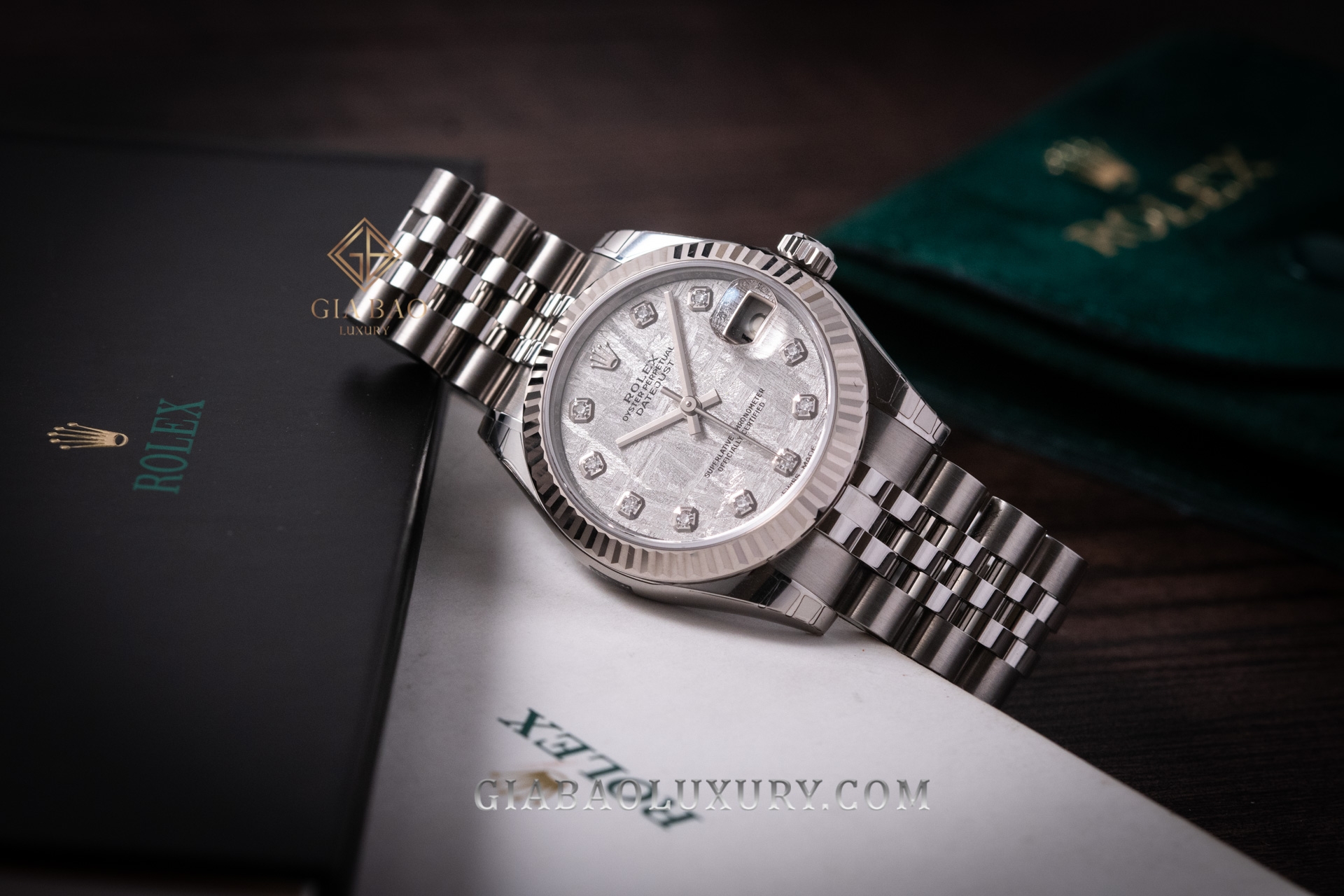 Đồng Hồ Rolex Lady Datejust 31 178274 Mặt Số Thiên Thạch