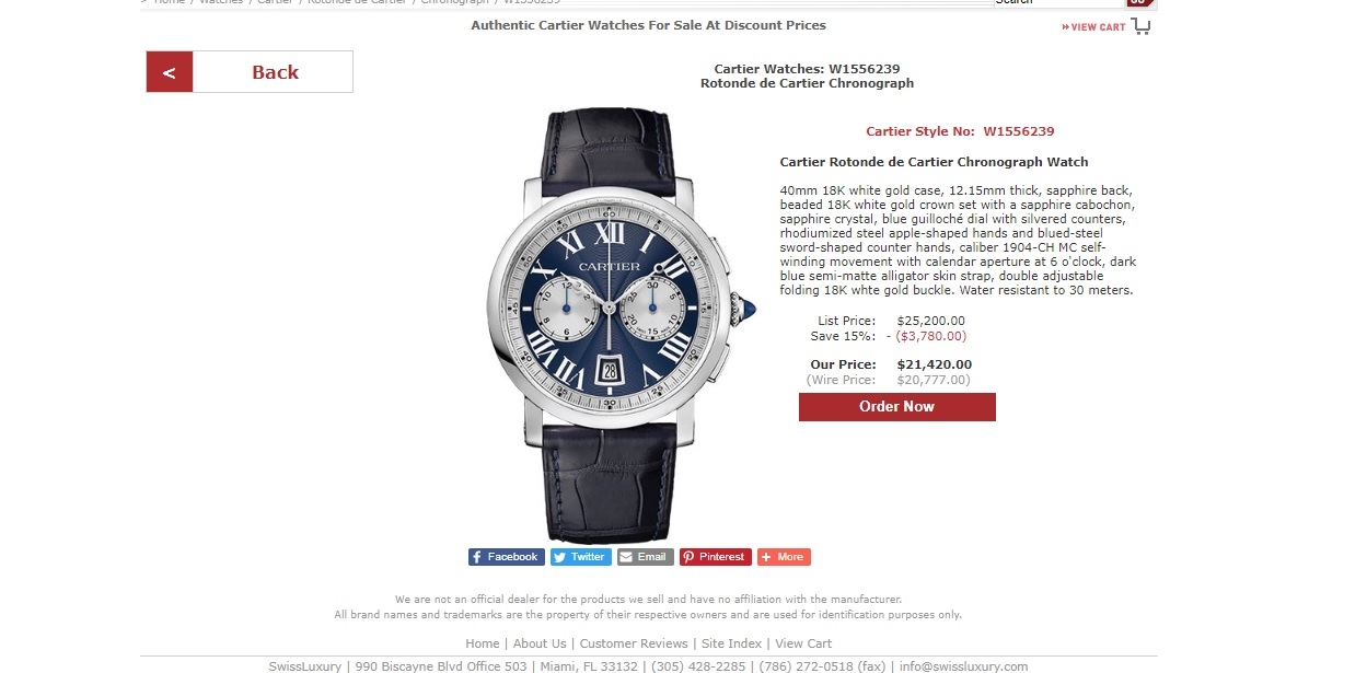 Đồng hồ Cartier Rotonde W1556239