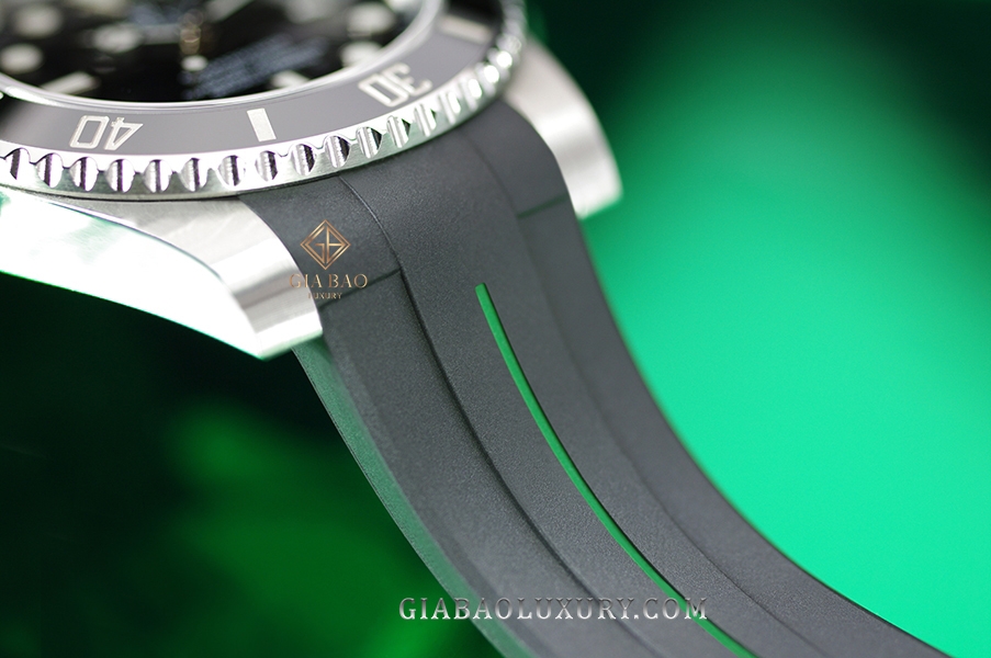 Dây cao su Rubber B dành cho đồng hồ Rolex Explorer I 39mm Ref. 214270 - Tang Buckle Series VulChromatic®