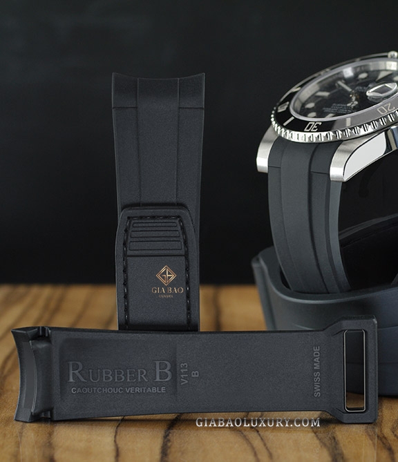 Dây cao su Rubber B dành cho đồng hồ Rolex Explorer I 39mm Ref. 214270 - Velcro® Series