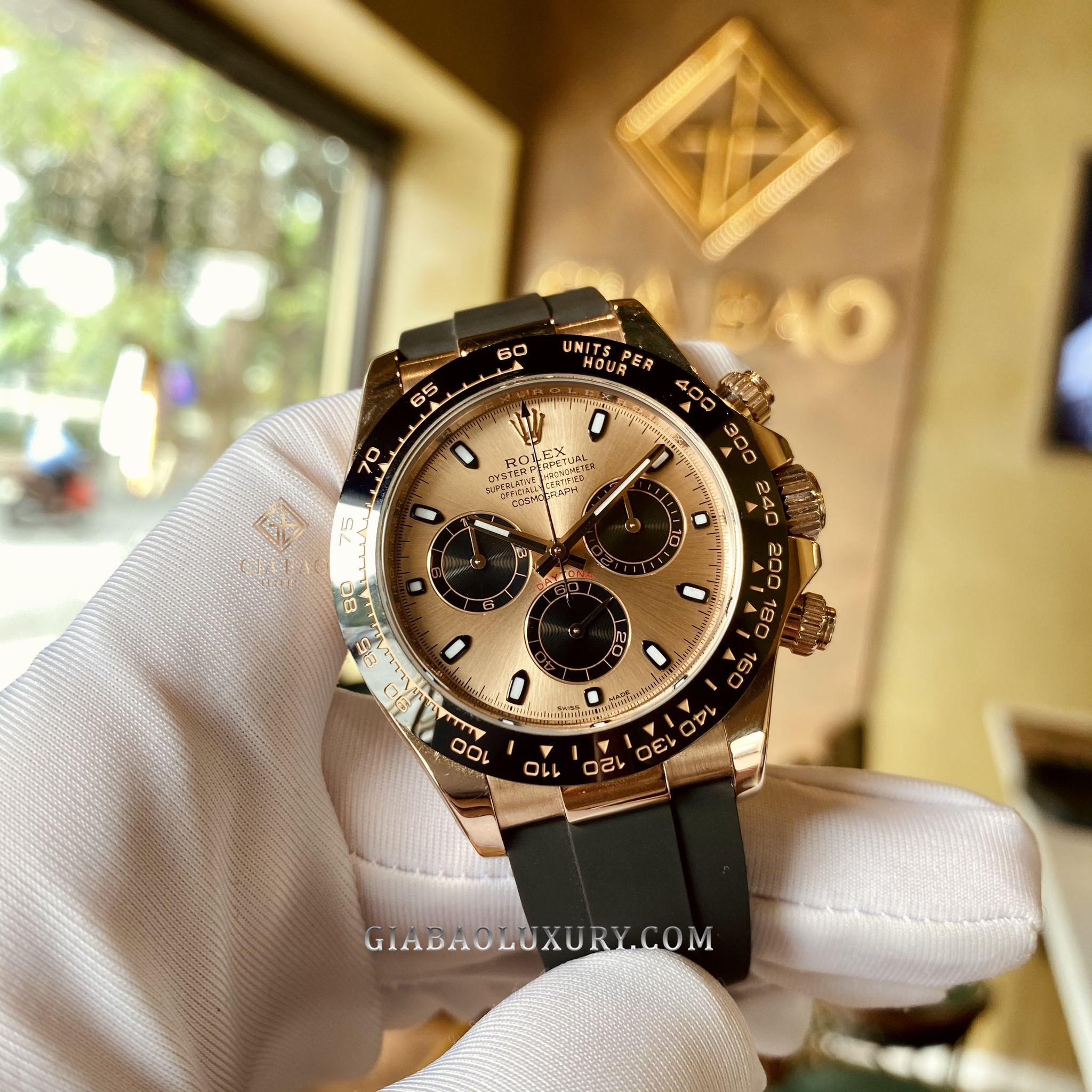 Đồng Hồ Rolex Cosmograph Daytona 116515LN Mặt Số Hồng Đen