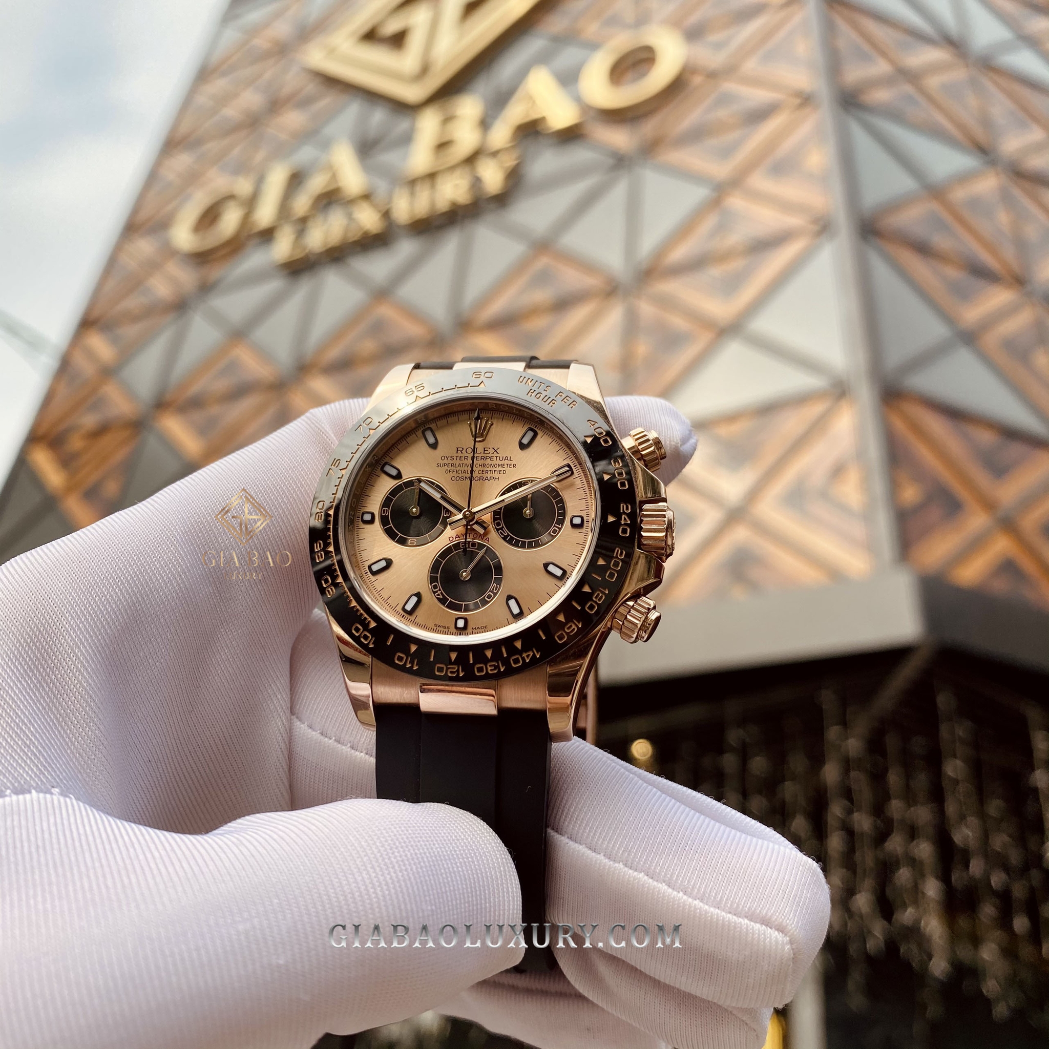 Đồng Hồ Rolex Cosmograph Daytona 116515LN Mặt Số Hồng Đen