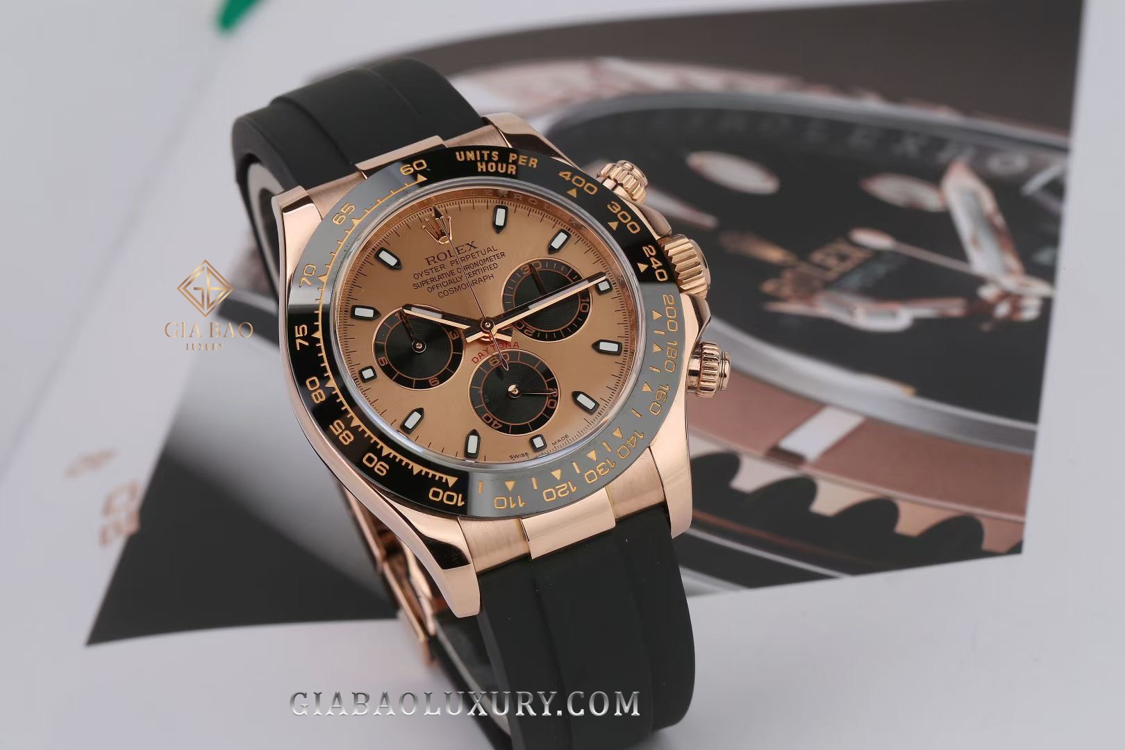 Đồng Hồ Rolex Cosmograph Daytona 116515LN Mặt Số Hồng Đen