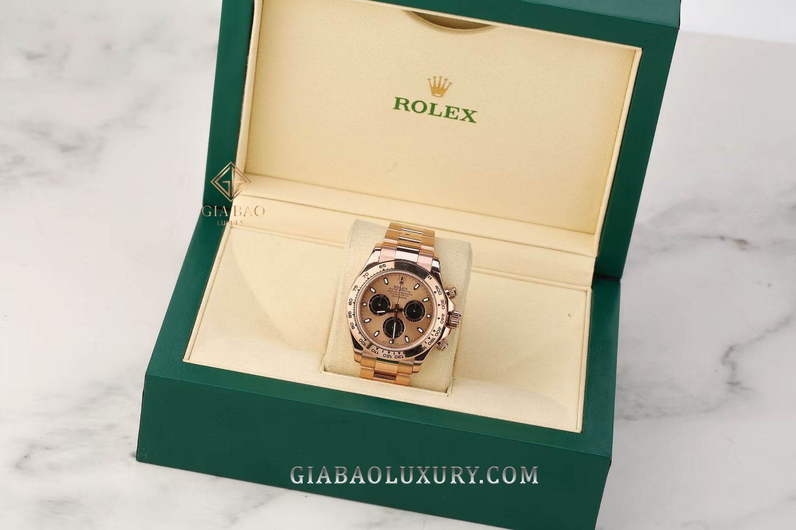 Đồng Hồ Rolex Cosmograph Daytona 116505 Mặt Số Hồng Đen