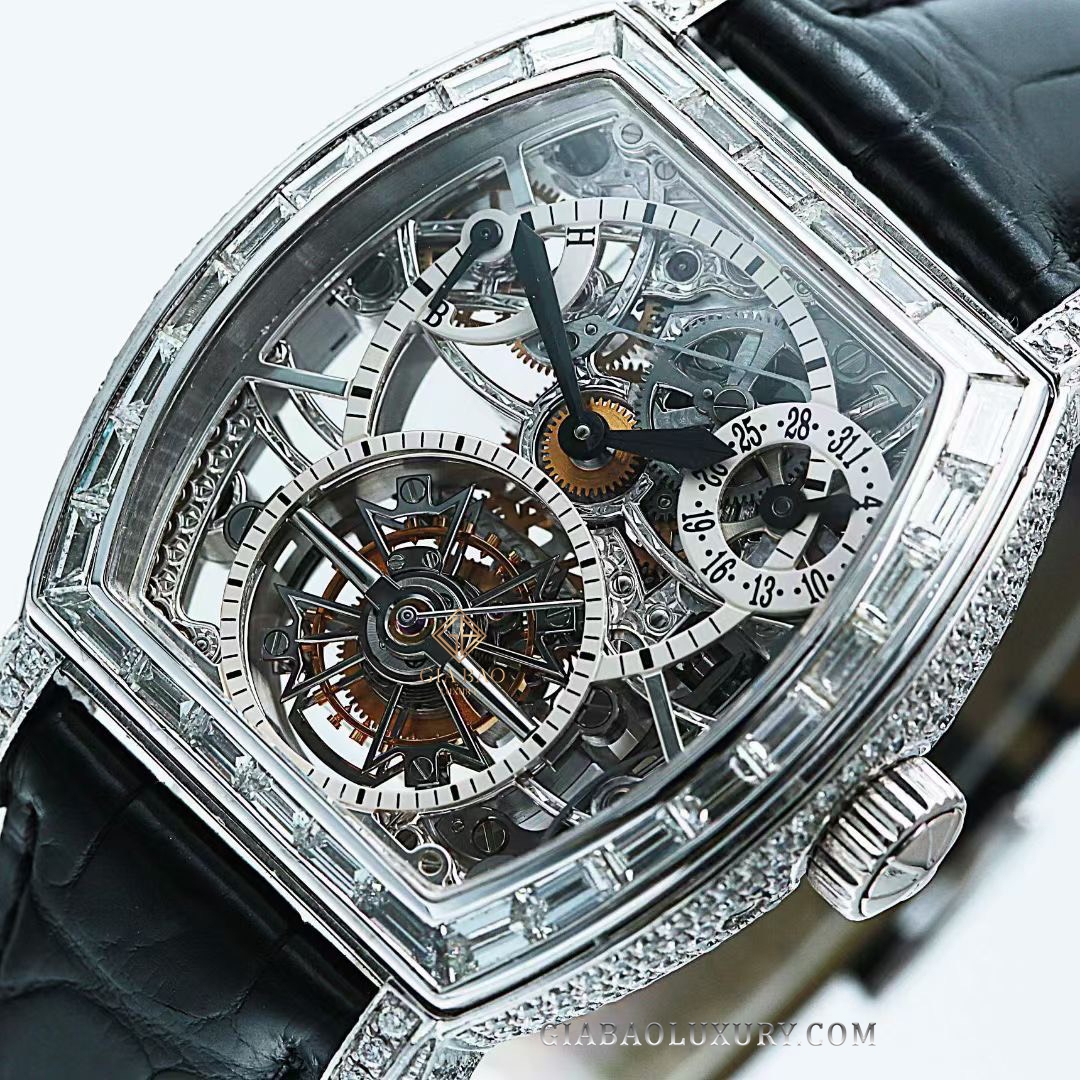 Đồng Hồ Vacheron Constantin Skeleton Tonneau Shape Tourbillon 30669/000P-8953