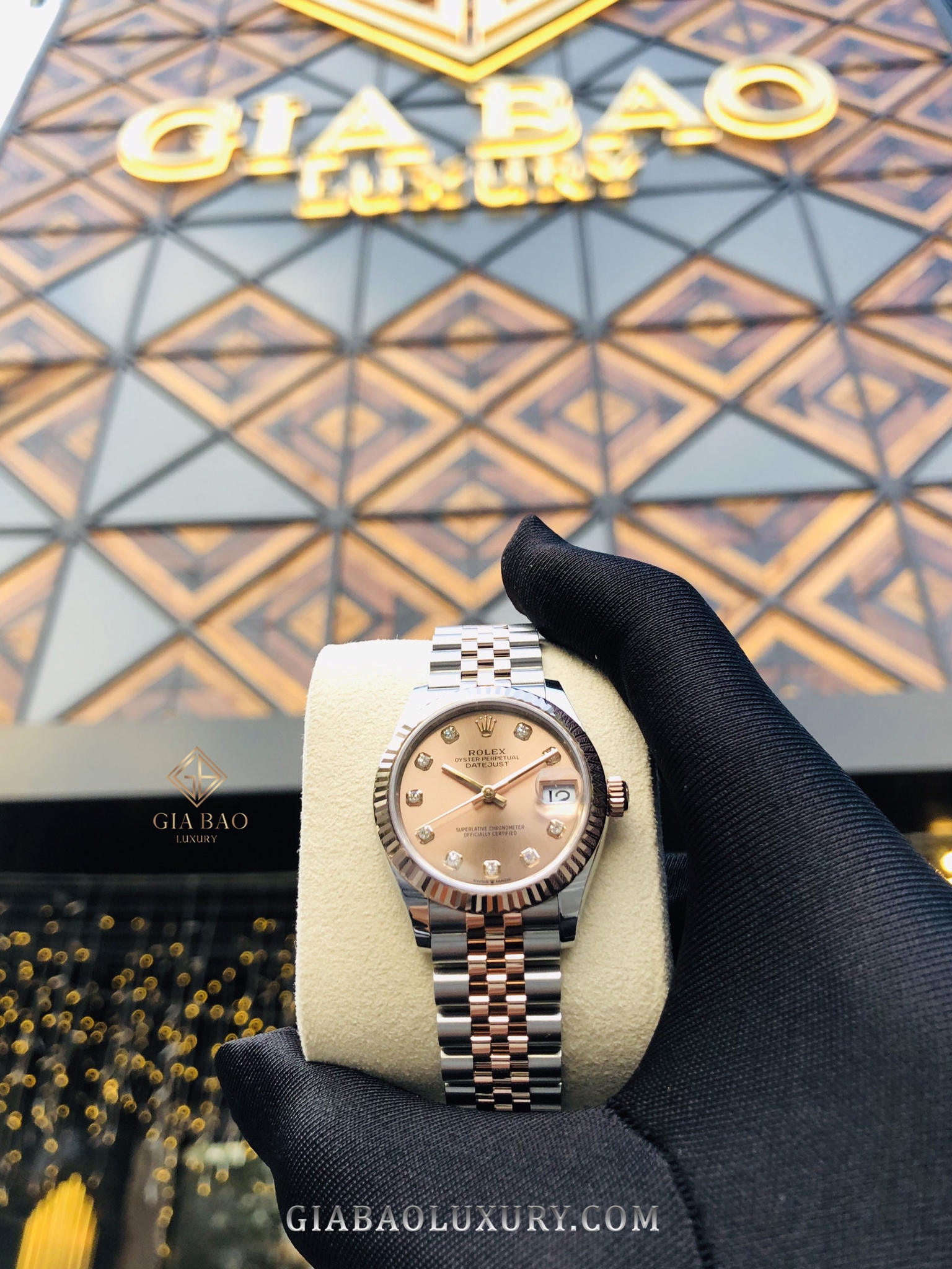 Đồng Hồ Rolex Datejust 31 278271 Mặt Số Hồng Nạm Kim Cương