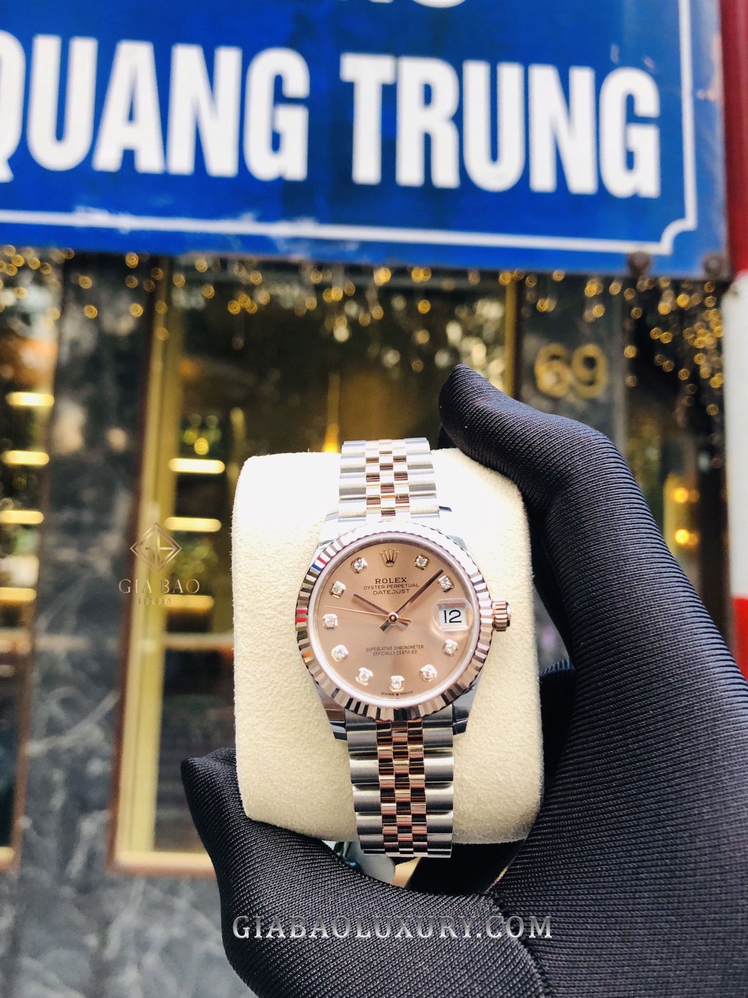Đồng Hồ Rolex Datejust 31 278271 Mặt Số Hồng Nạm Kim Cương