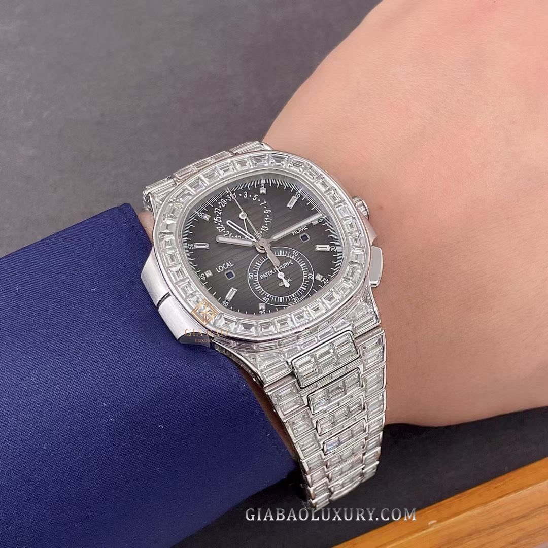 Đồng Hồ Patek Philippe Nautilus White Gold & Diamond Black 5990/1400G-001