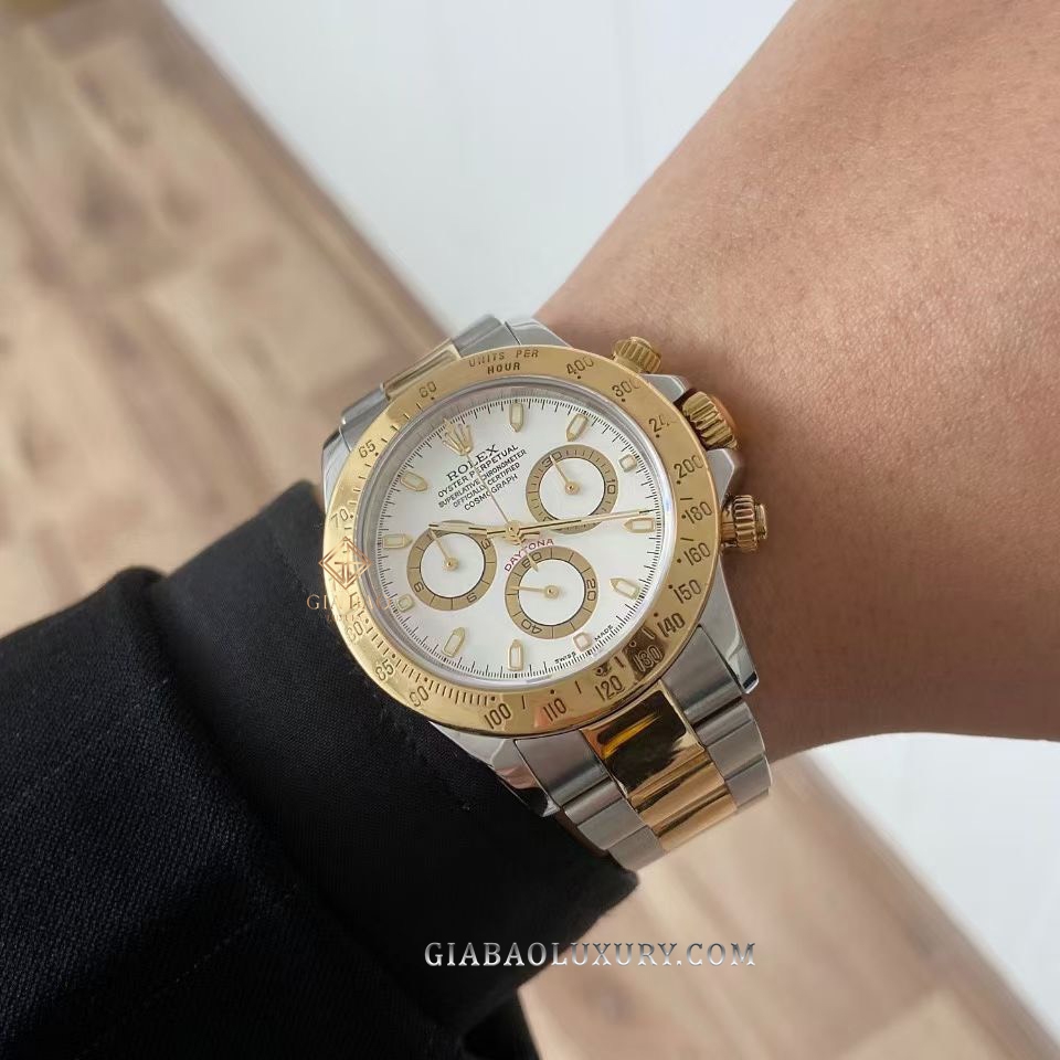 Đồng Hồ Rolex Cosmograph Daytona 116523 Mặt Số Trắng 