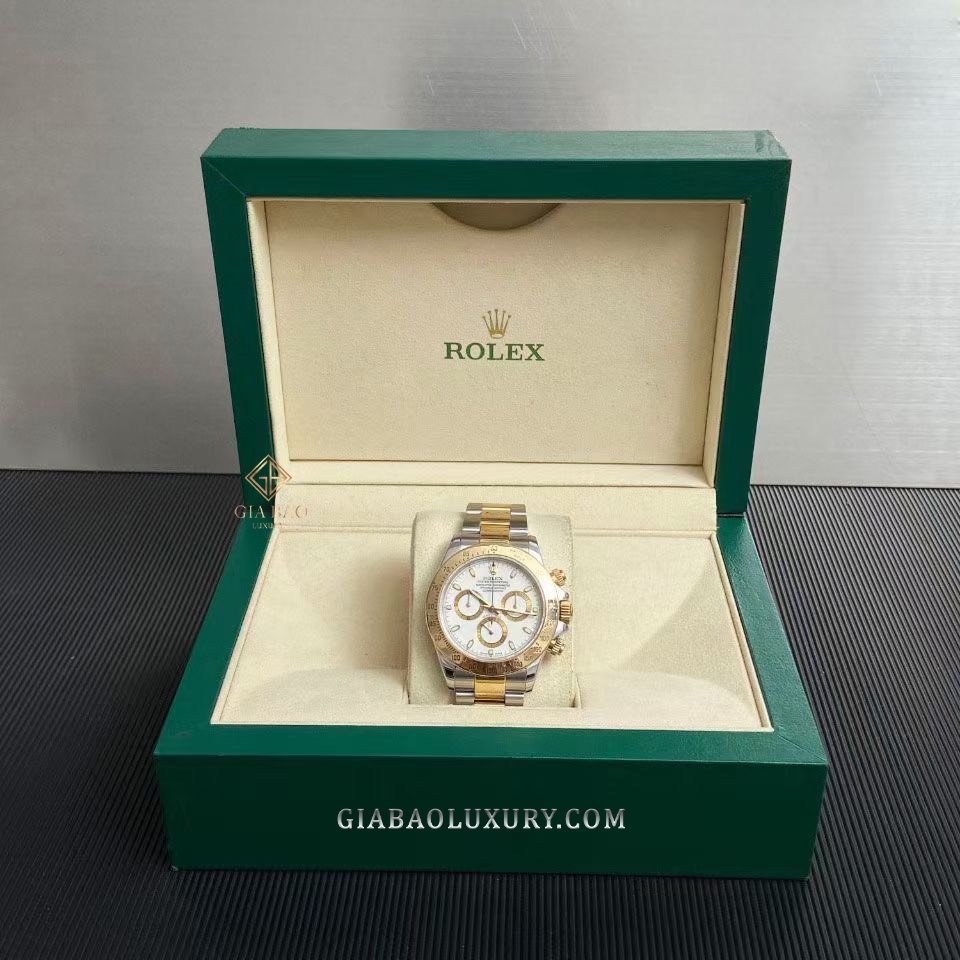 Đồng Hồ Rolex Cosmograph Daytona 116523 Mặt Số Trắng 