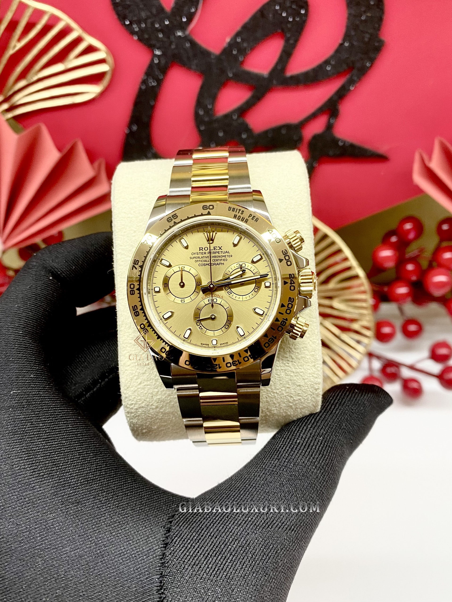 Đồng Hồ Rolex Cosmograph Daytona 116503 Mặt Số Vàng Champagne