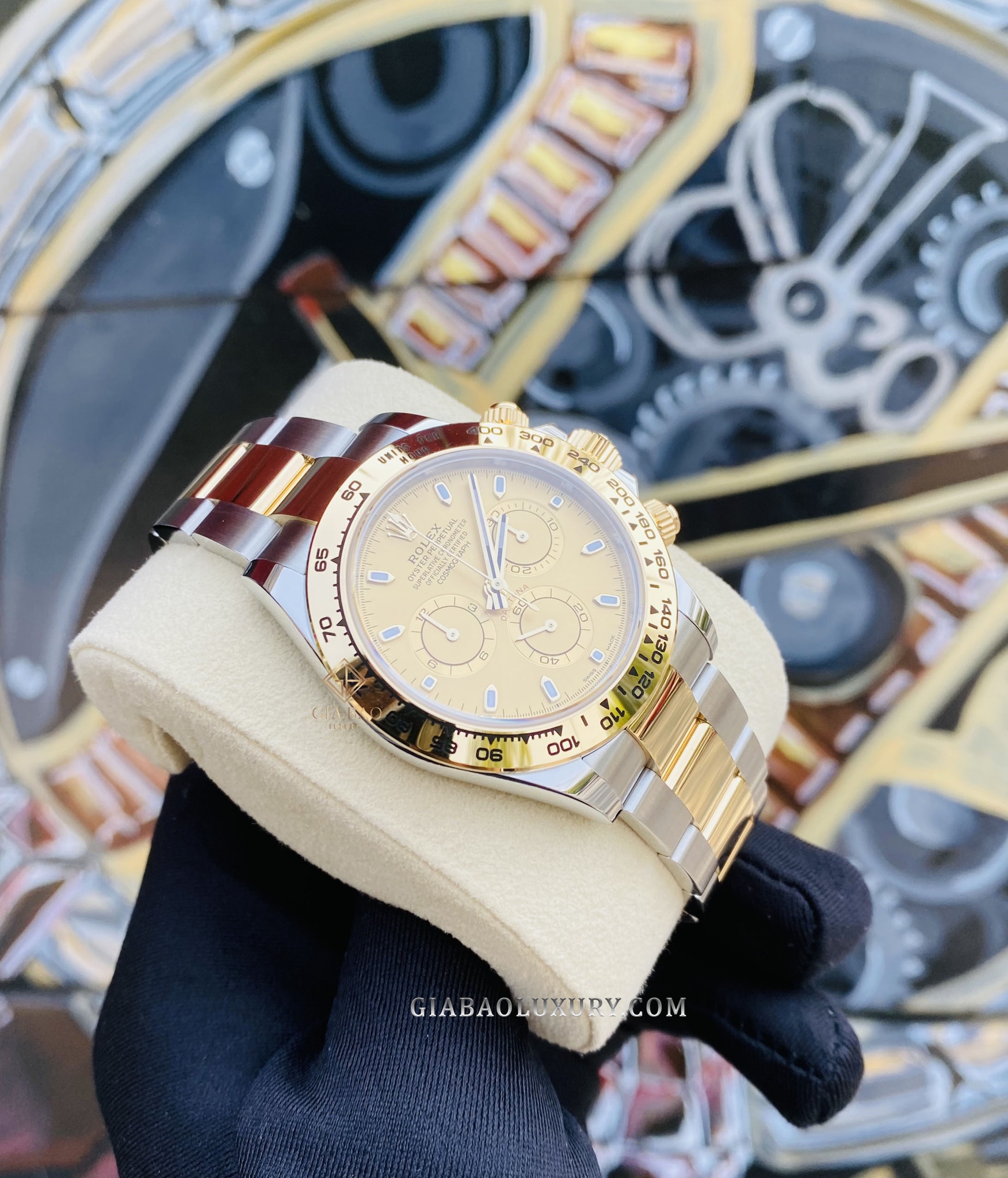 Đồng Hồ Rolex Cosmograph Daytona 116503 Mặt Số Vàng Champagne