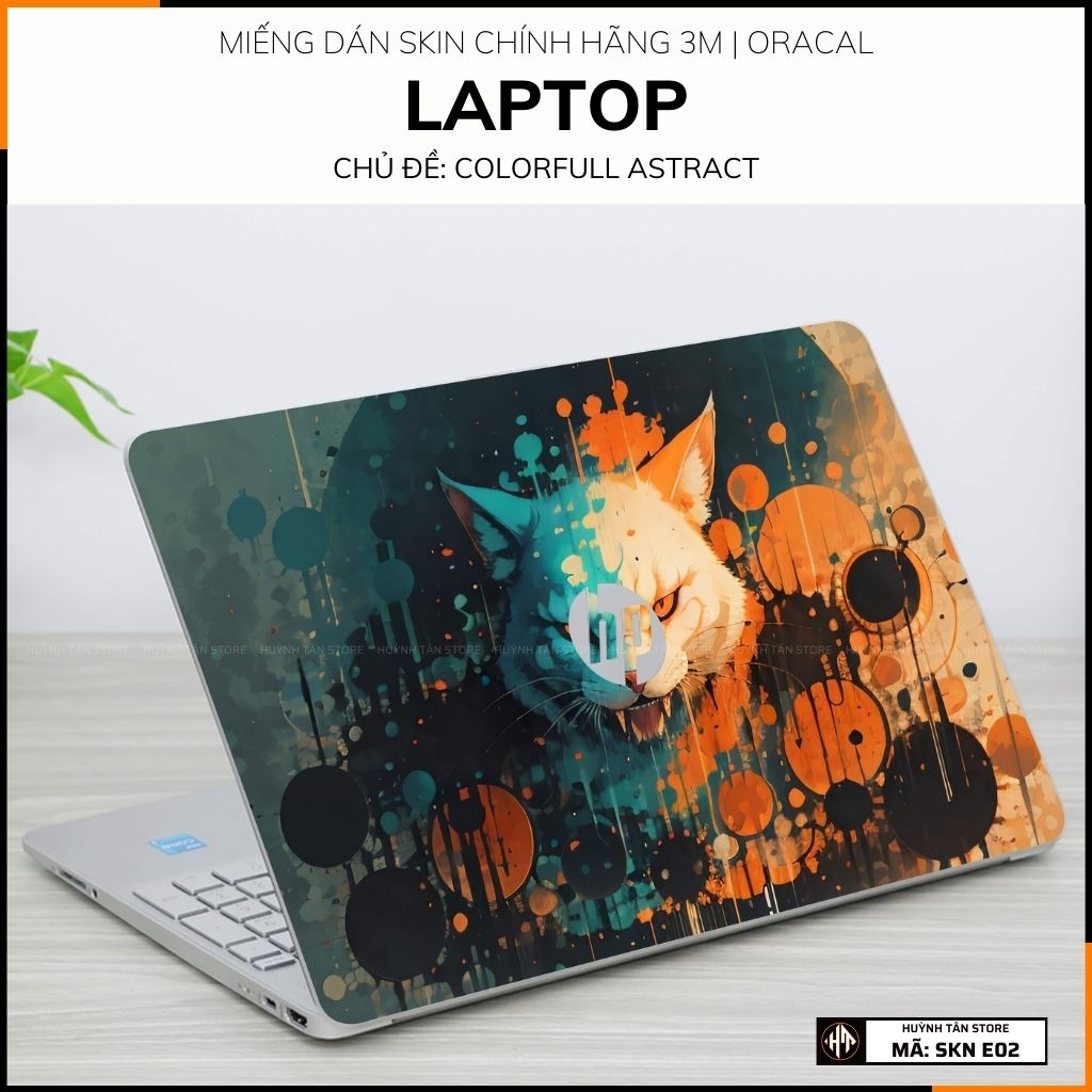 Dán skin laptop asus, dell , acer, hp, msi chính hãng ORAFOL nhập khẩu ĐỨC - SKIN 3M - LAPTOP - COLORFULL ASTRACT - SKN E02 phụ kiện điện thoại huỳnh tân store
