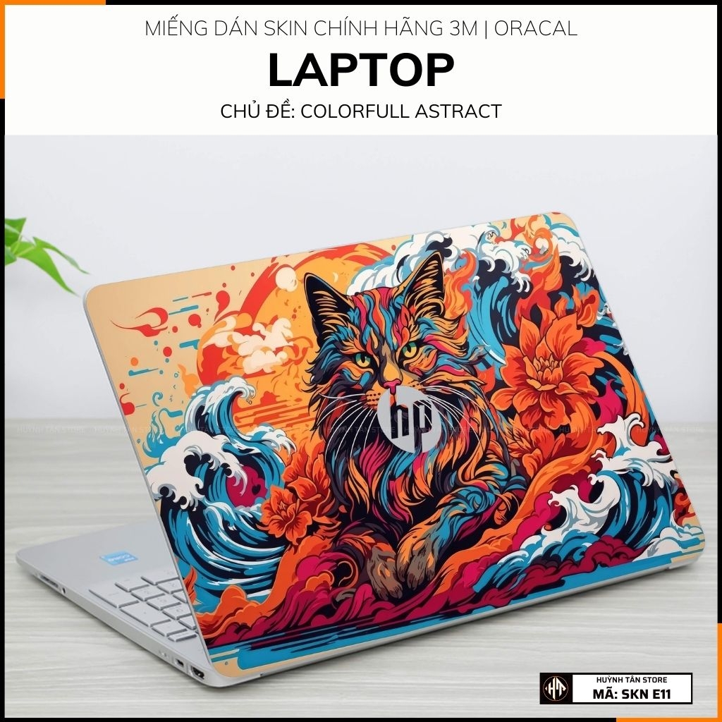 Dán skin laptop asus, dell , acer, hp, msi chính hãng ORAFOL nhập khẩu ĐỨC - SKIN 3M - LAPTOP - COLORFULL ASTRACT - SKN E11 phụ kiện điện thoại huỳnh tân store