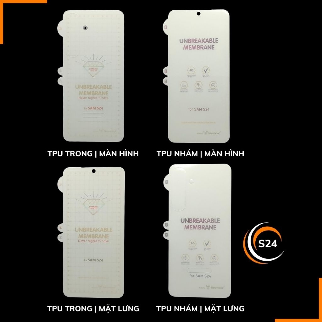 Miếng dán ppf TPU samsung s24 ultra s23 ultra s22 plus note 20 ultra note 10 plus trong suốt hoặc nhám 3 lớp huỳnh tân store