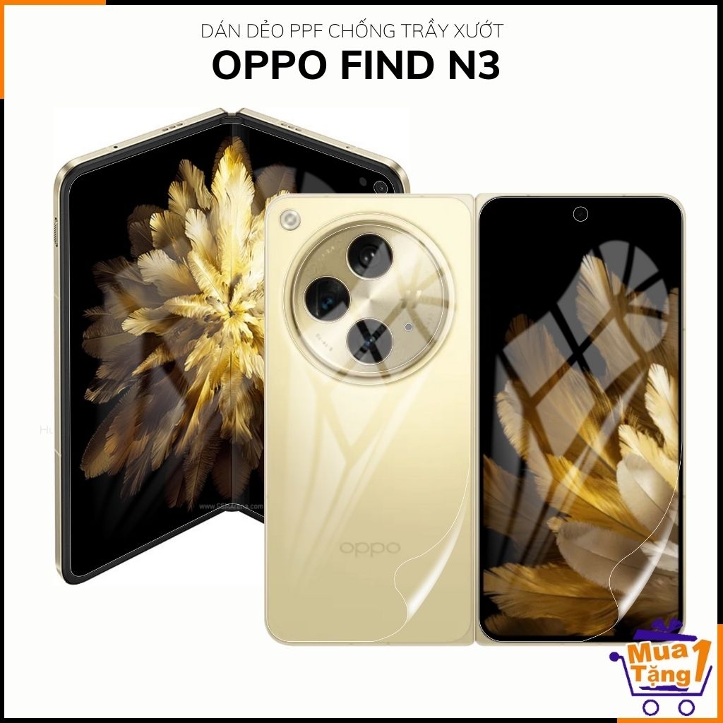 Dán dẻo ppf oppo find n3 trong suốt hoặc nhám chống bám vân tay bảo vệ camera mua 1 tặng 1 phụ kiện điện thoại huỳnh tân store