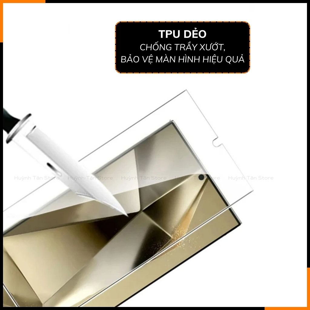 Miếng dán ppf TPU samsung s24 ultra s23 ultra s22 plus note 20 ultra note 10 plus trong suốt hoặc nhám 3 lớp huỳnh tân store