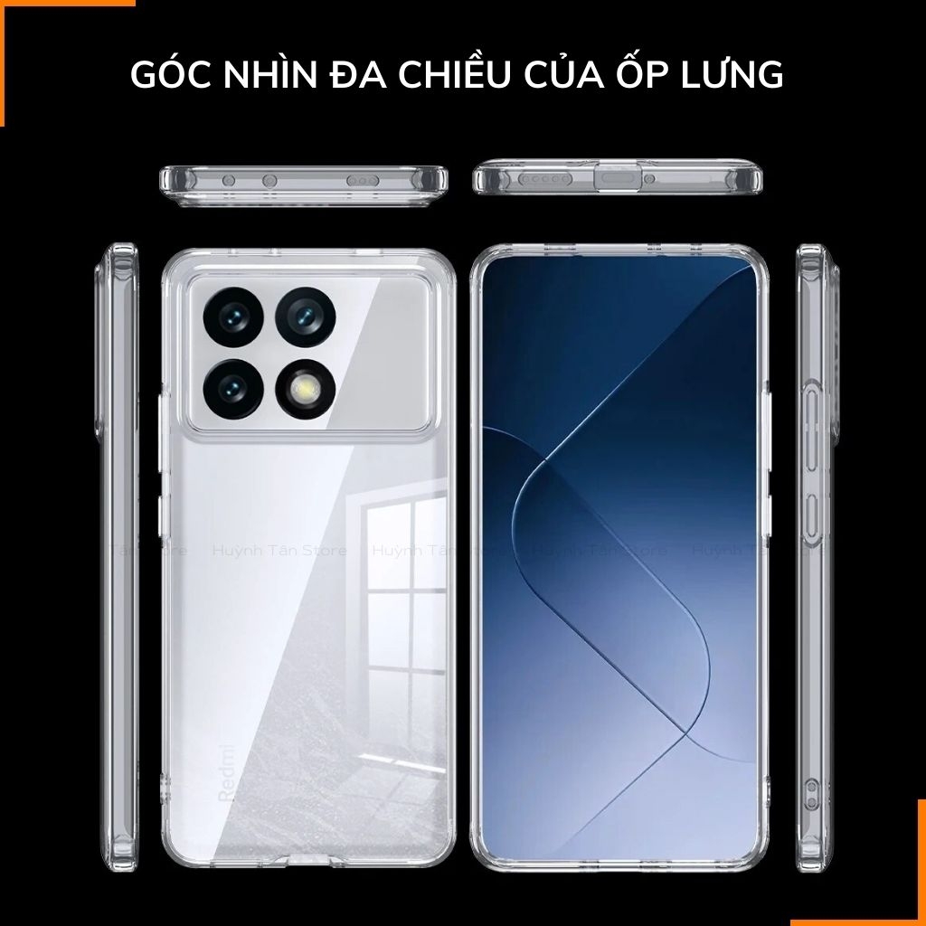 Ốp lưng xiaomi redmi k70 k70 pro chống sốc CLEAR COLOR VER 4 trong suốt không ố vàng bảo vệ camera phụ kiện huỳnh tân store