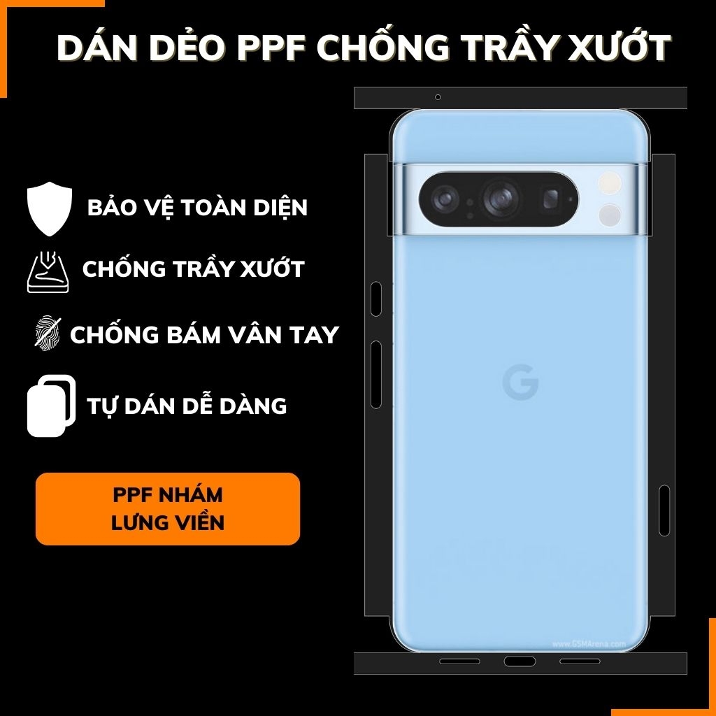 Dán dẻo ppf google pixel 8 pro trong suốt hoặc nhám chống bám vân tay bảo vệ camera mua 1 tặng 1 phụ kiện điện thoại huỳnh tân store