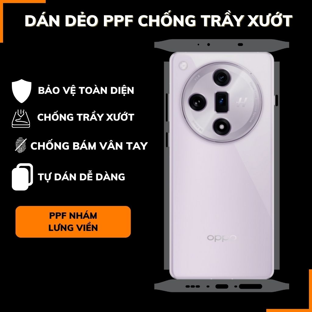 Dán dẻo ppf oppo find x7 trong suốt hoặc nhám chống bám vân tay bảo vệ camera mua 1 tặng 1 phụ kiện điện thoại huỳnh tân store