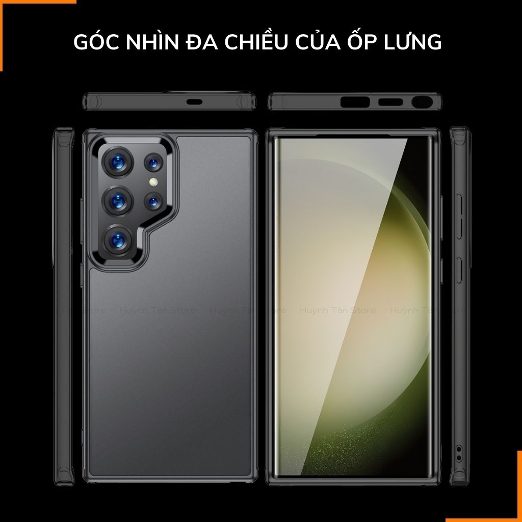 Ốp lưng samsung s24 ultra chống sốc chống vân tay NHÁM VIỀN MÀU VER 2 bảo vệ camera phụ kiện huỳnh tân store