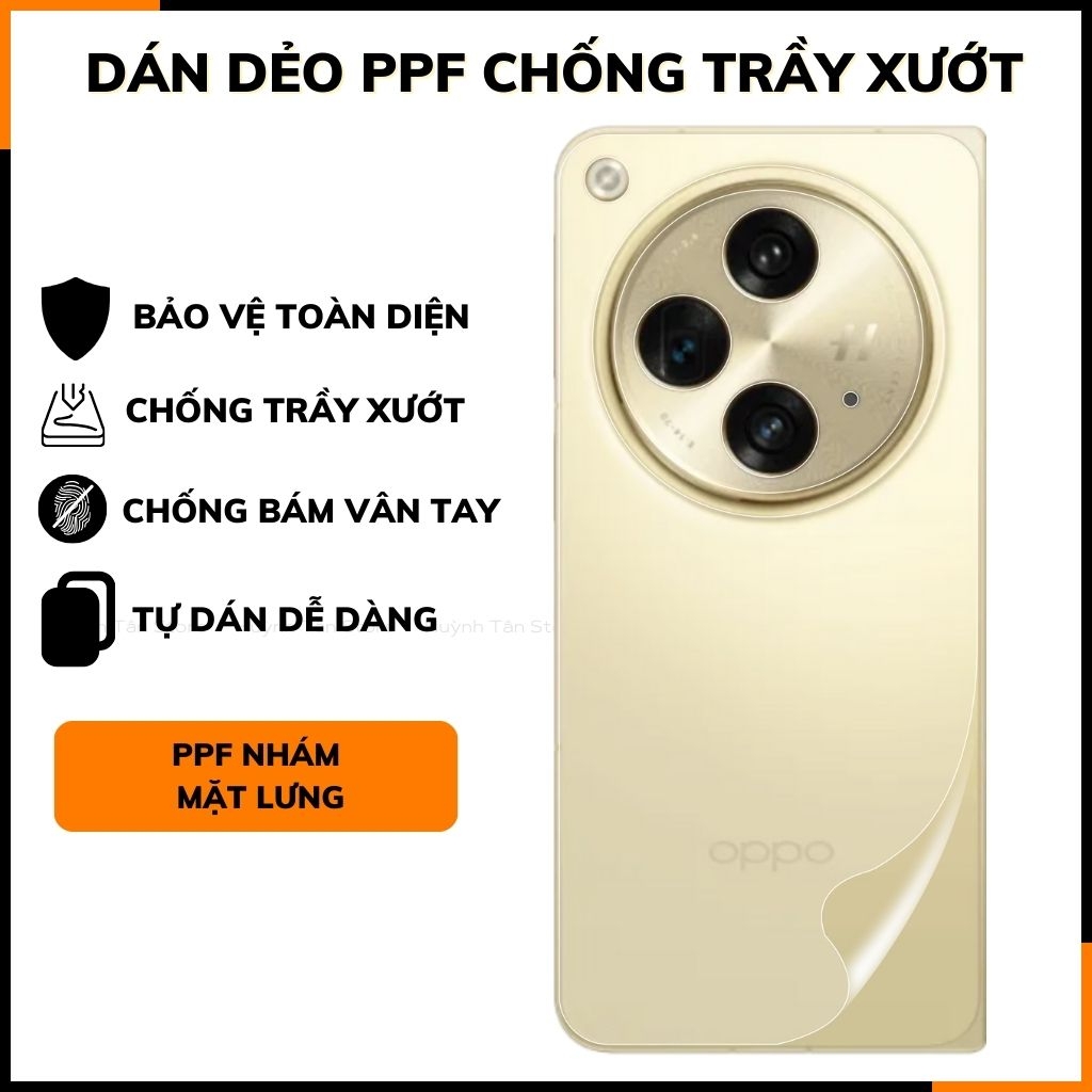 Dán dẻo ppf oppo find n3 trong suốt hoặc nhám chống bám vân tay bảo vệ camera mua 1 tặng 1 phụ kiện điện thoại huỳnh tân store