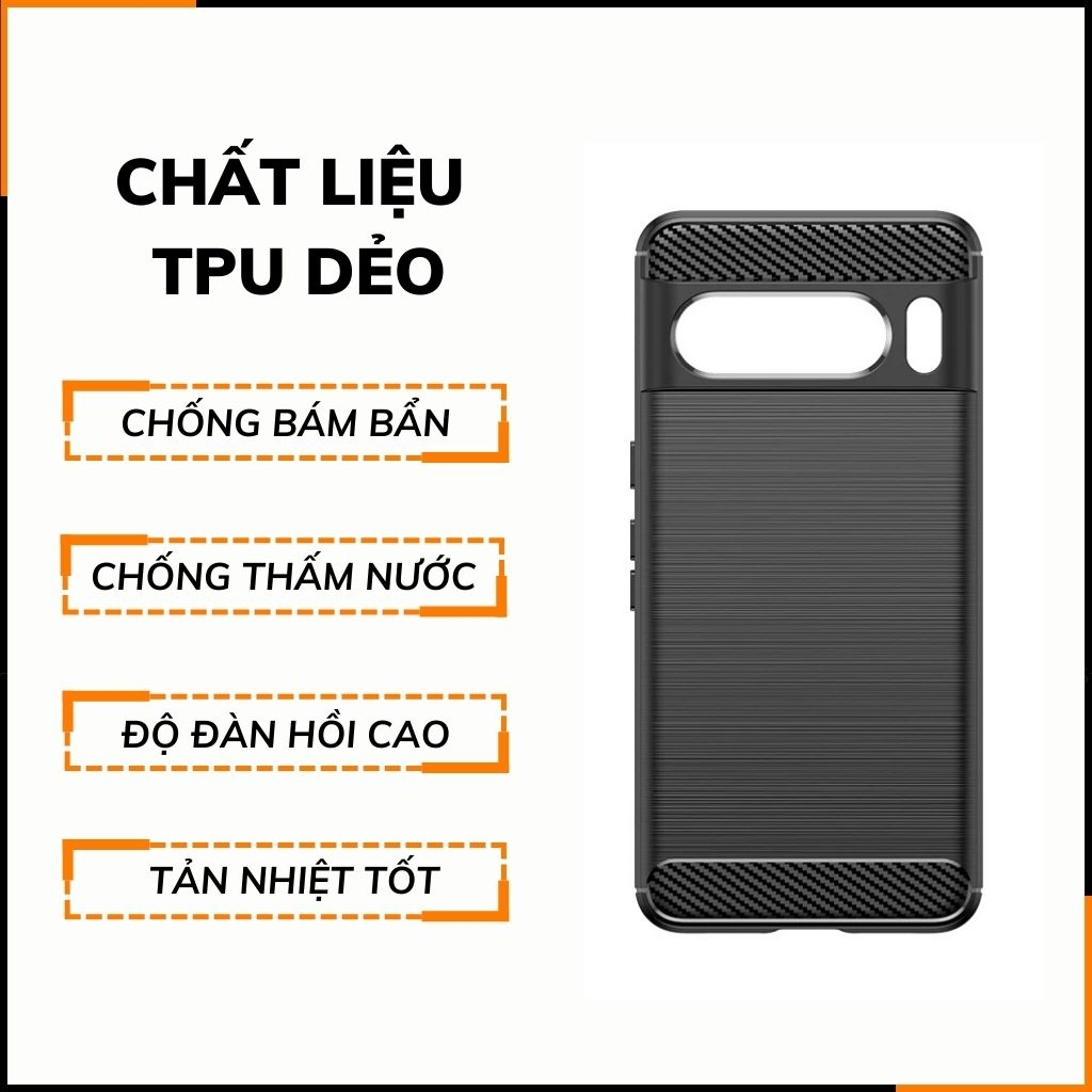 Ốp lưng pixel 8 pro dẻo phay xướt chống bám vân tay bảo vệ camera phụ kiện điện thoại huỳnh tân store