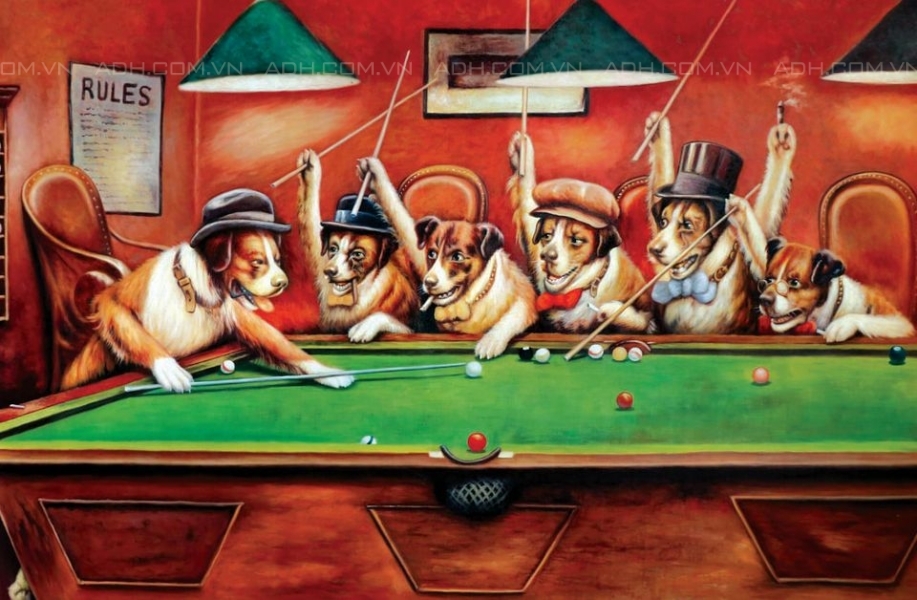 Tranh dán tường quán BILLIARD 10