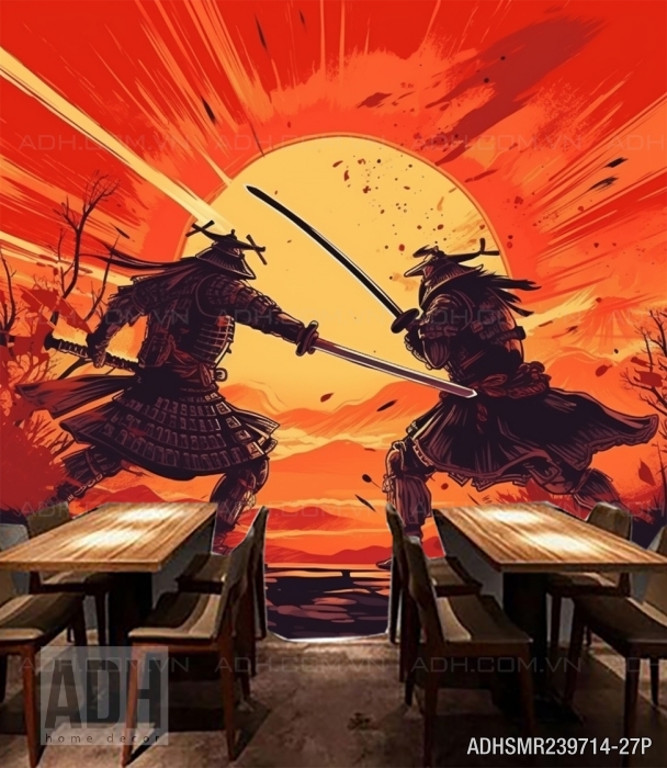 Tranh dán tường Chiến Binh SAMURAI