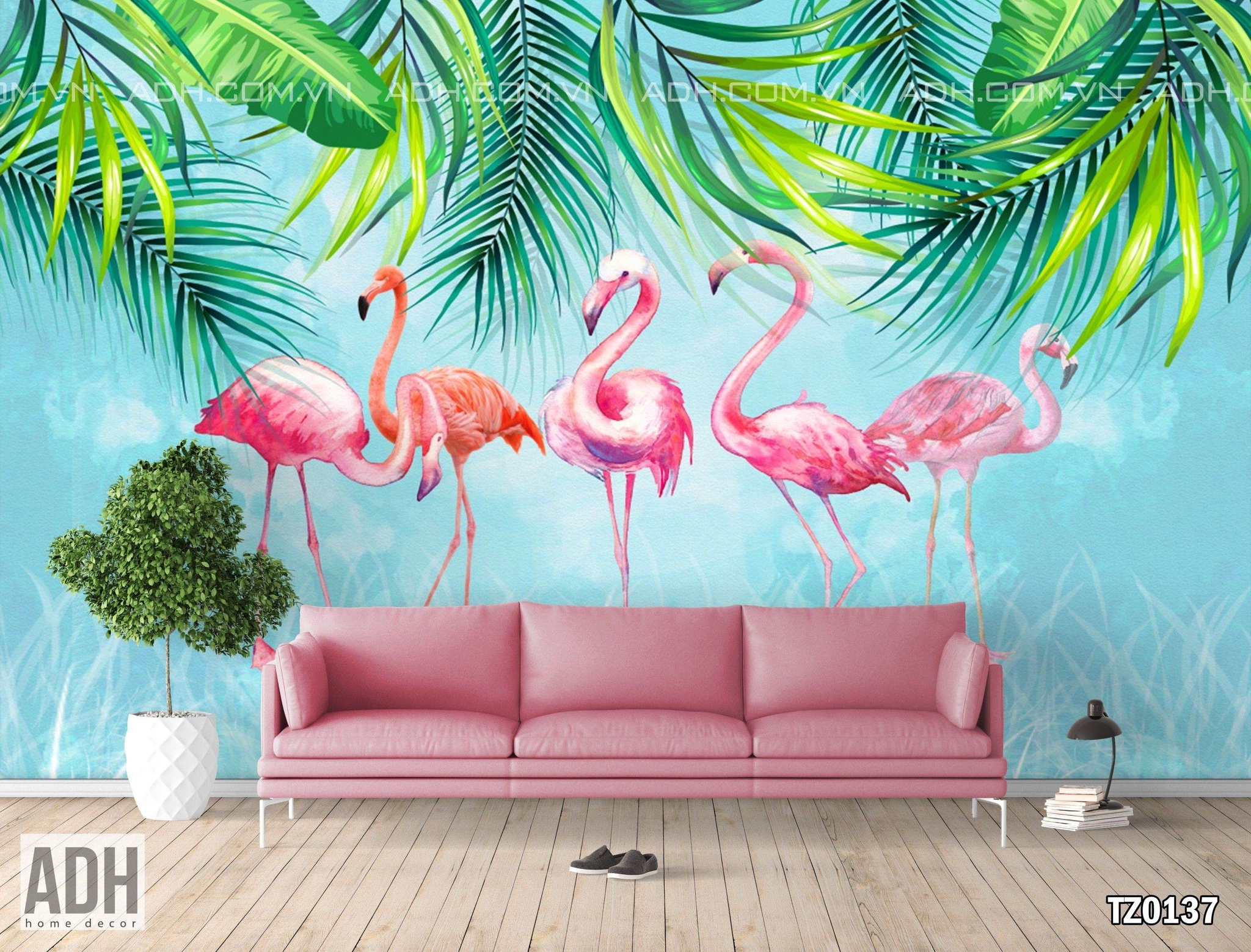 Tranh Dán Tường Flamingo TZ0137