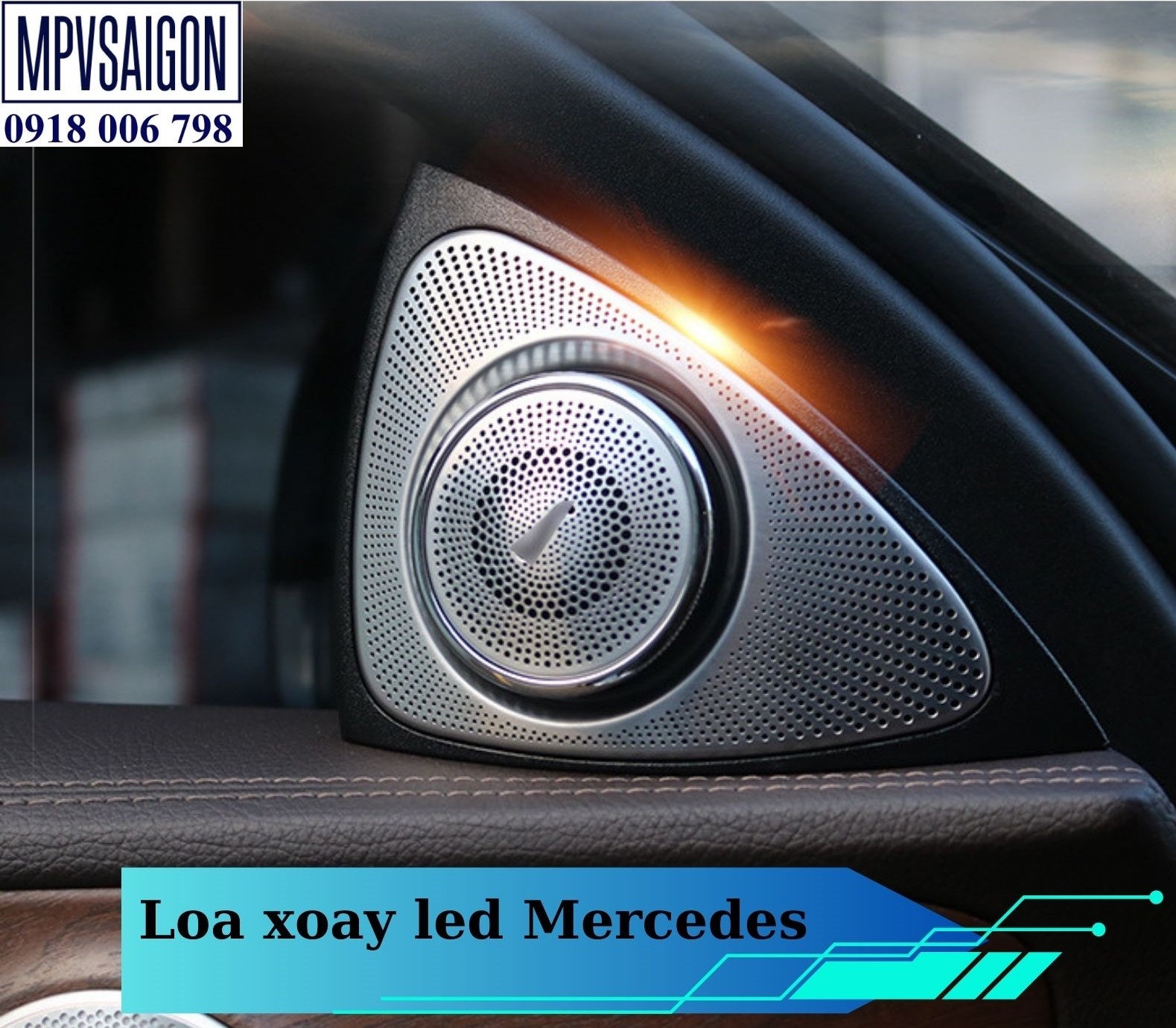 Loa xoay 3D tích hợp led Mercedes