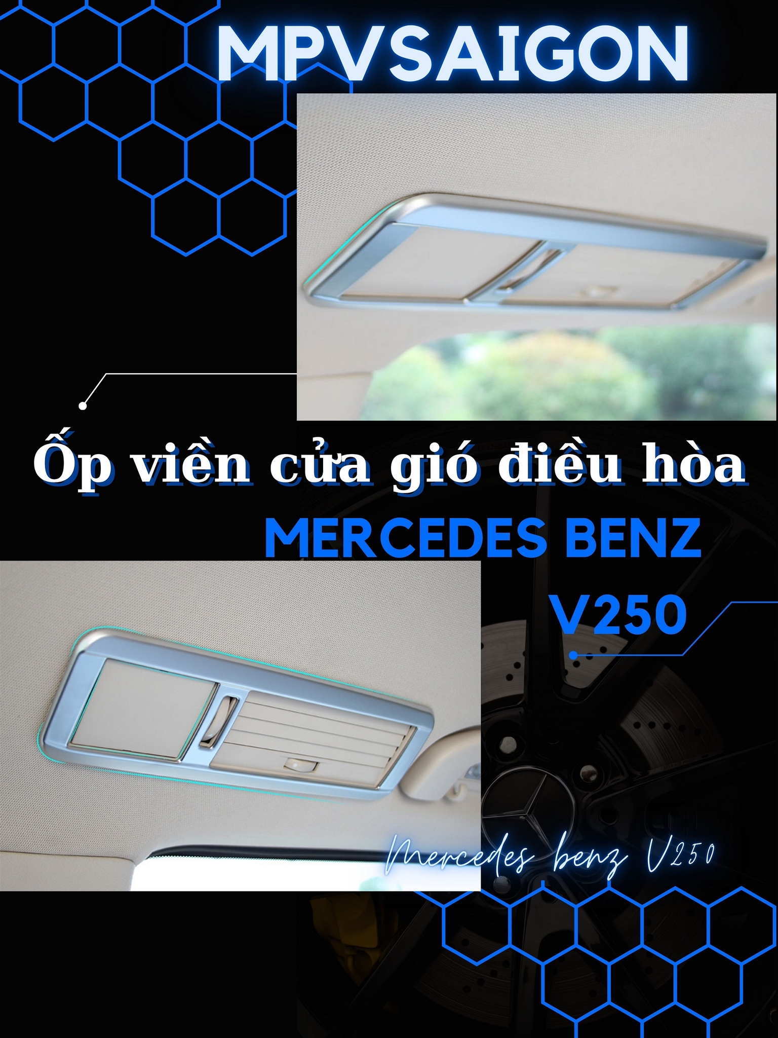 Ốp cửa gió điều hòa Mercedes Benz V250