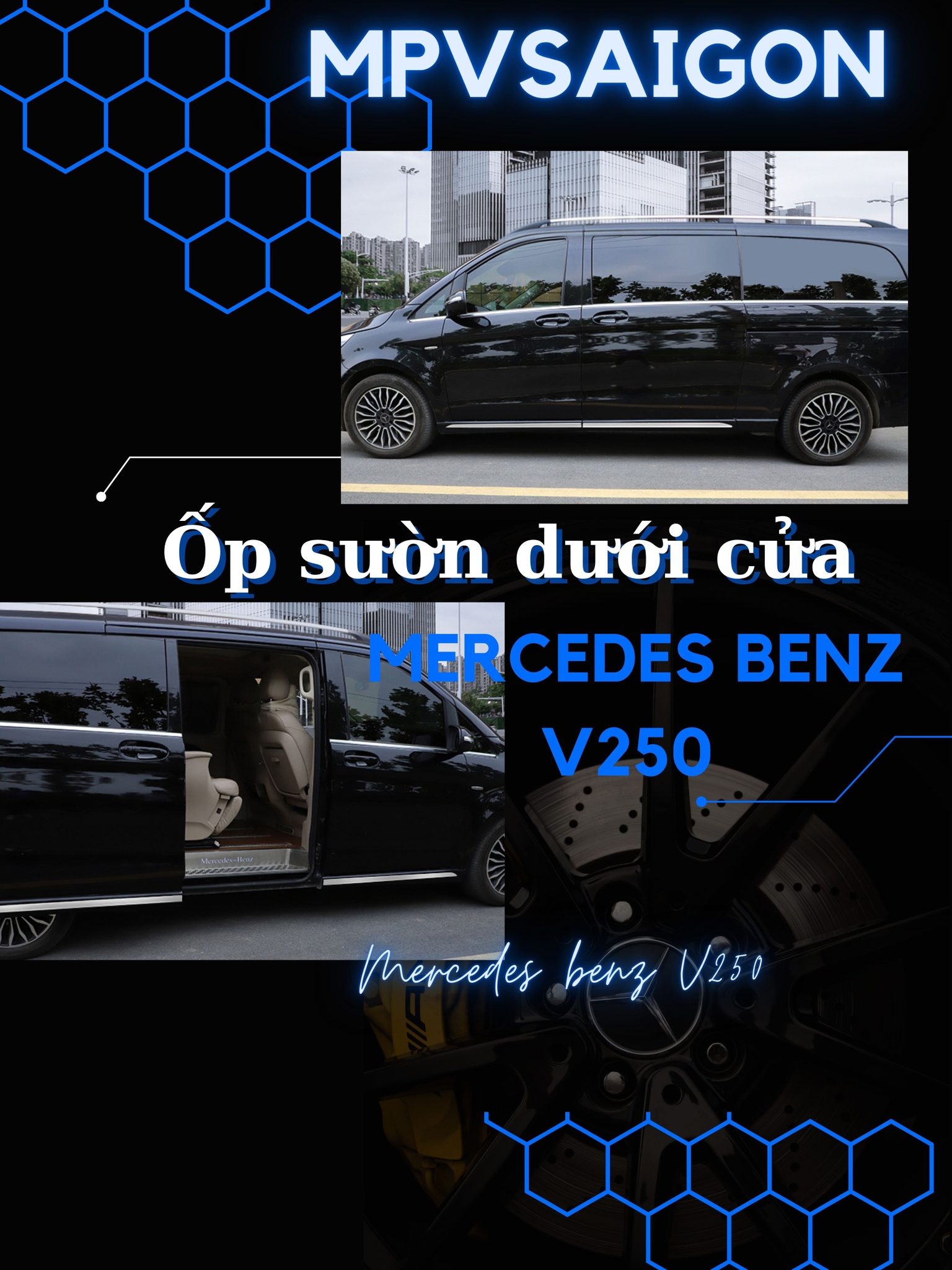 Ốp sườn cửa Mercedes Benz V250
