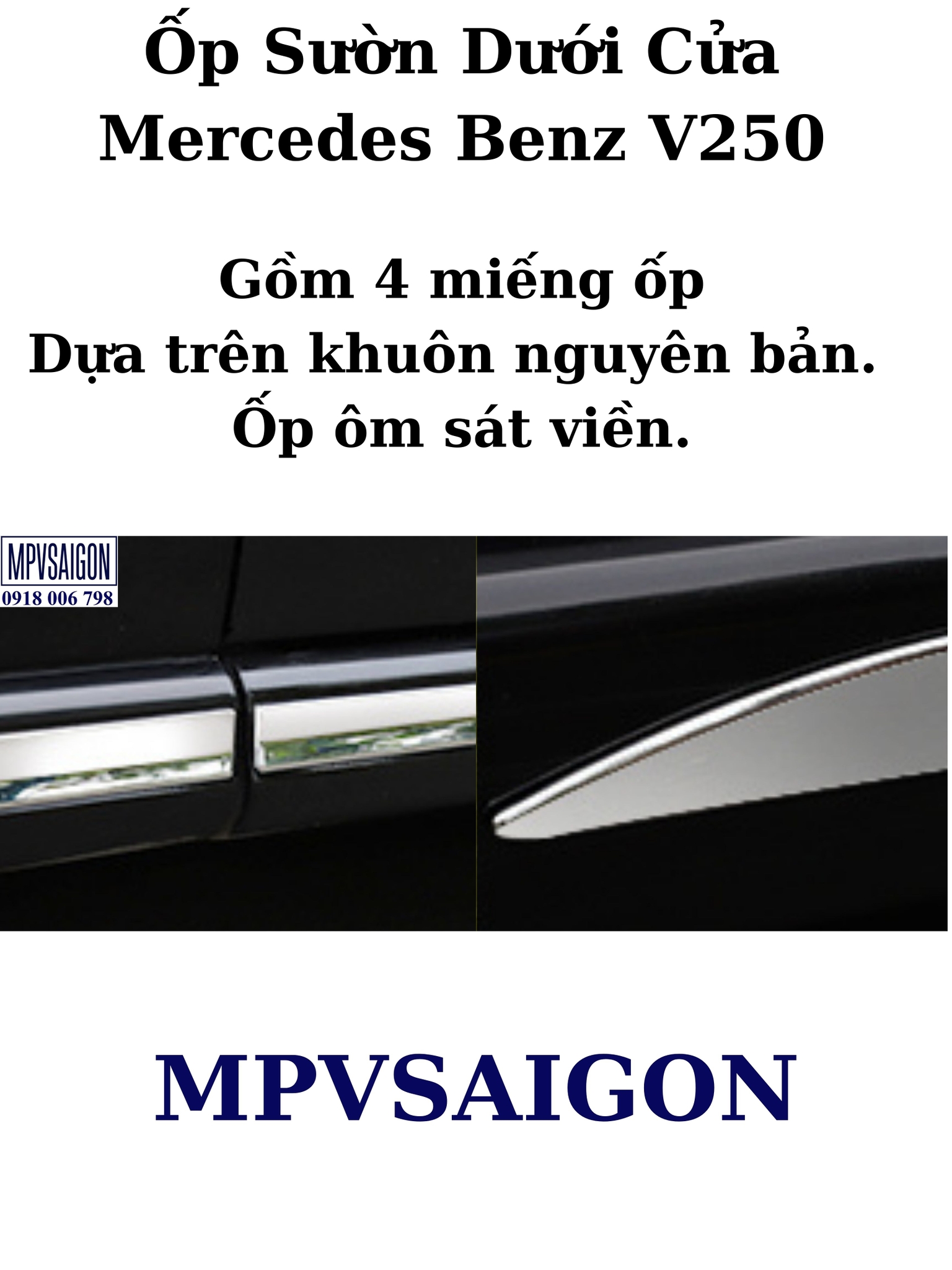 Ốp sườn cửa Mercedes Benz V250