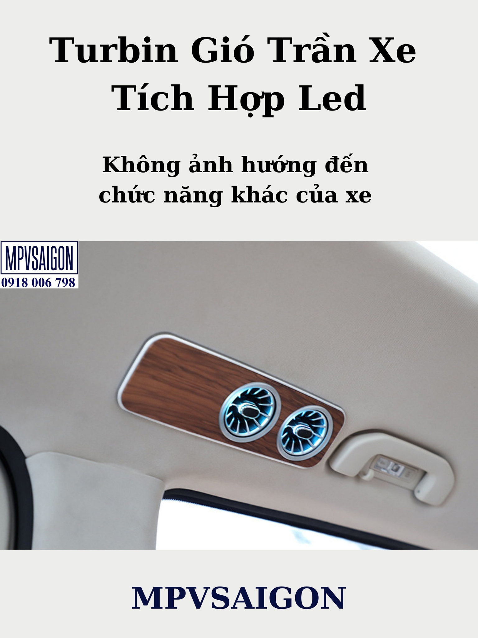 Turbin gió led trần Mercedes Benz V250 - Vtio