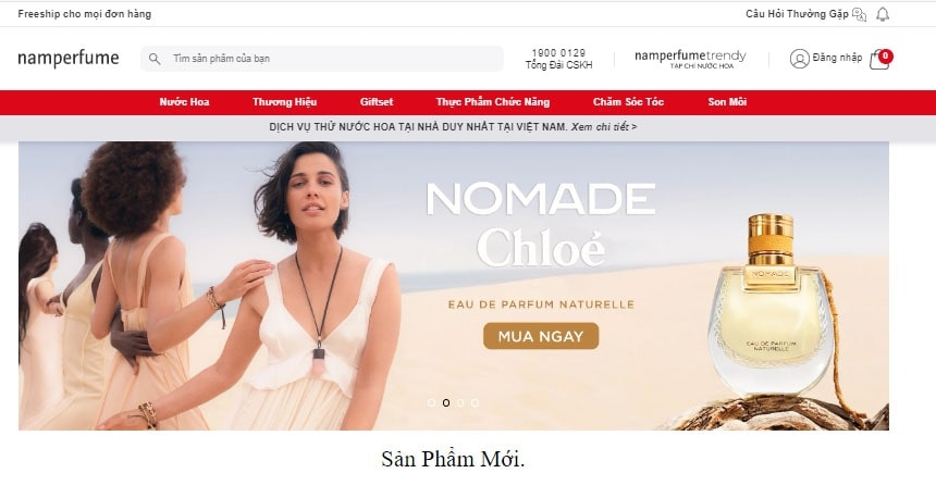 Namperfume.net là Web bán nước hoa chính hãng