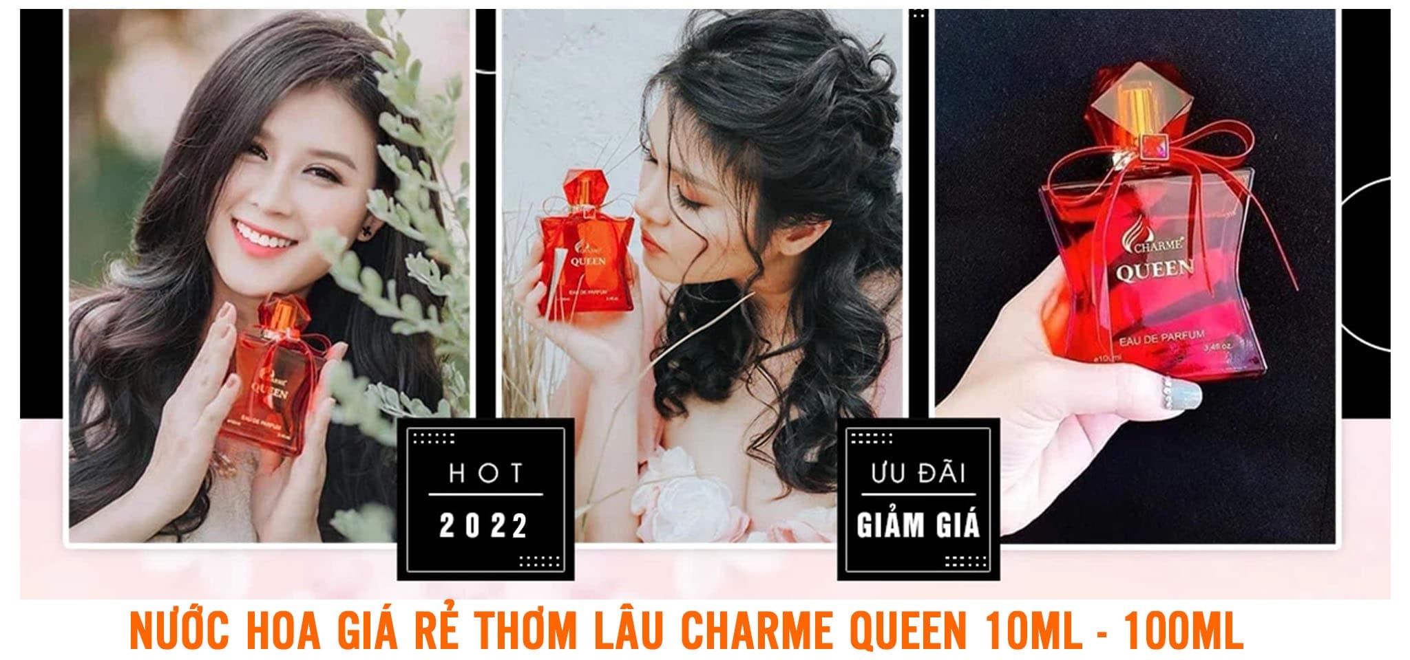 Nước hoa nữ giá rẻ charme Queen nữ 10ml giá 100k, 100ml giá 720k