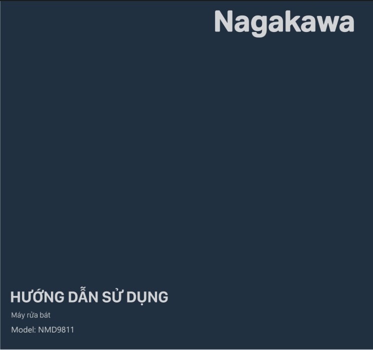 HDSD Máy rửa bát 16 bộ Nagakawa NMD9811