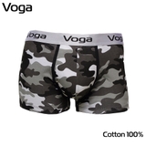 Quần lót nam kiểu boxer ống ngắn Voga rằn ri thun cotton 100% thoáng mát sành điệu mạnh mẻ