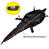 Phôi da liền cá sấu màu đen