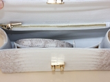 Túi xách da cá sấu màu bạch tạng