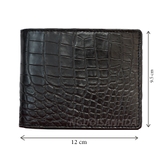 Kích thước ví nam da cá sấu màu đen